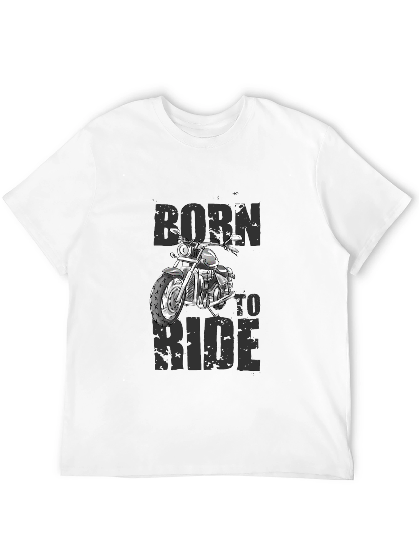 Born to Ride Motorcycle Graphic T-Shirt