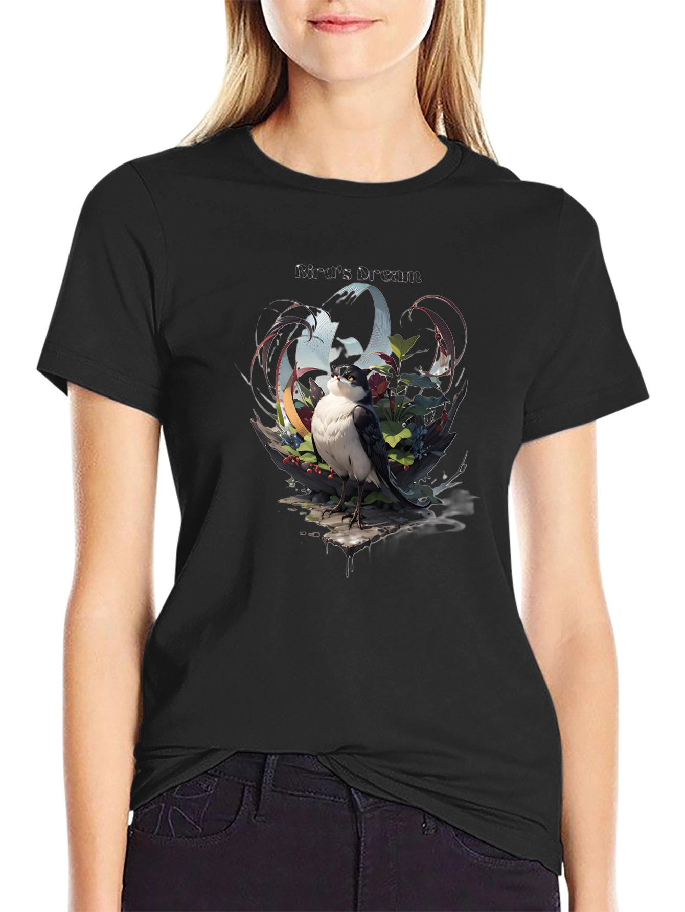 Birds Dream Graphic Tee - Stylish Nature Design
