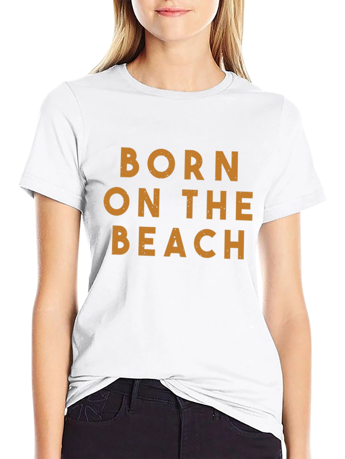 Born On The Beach Black T-Shirt