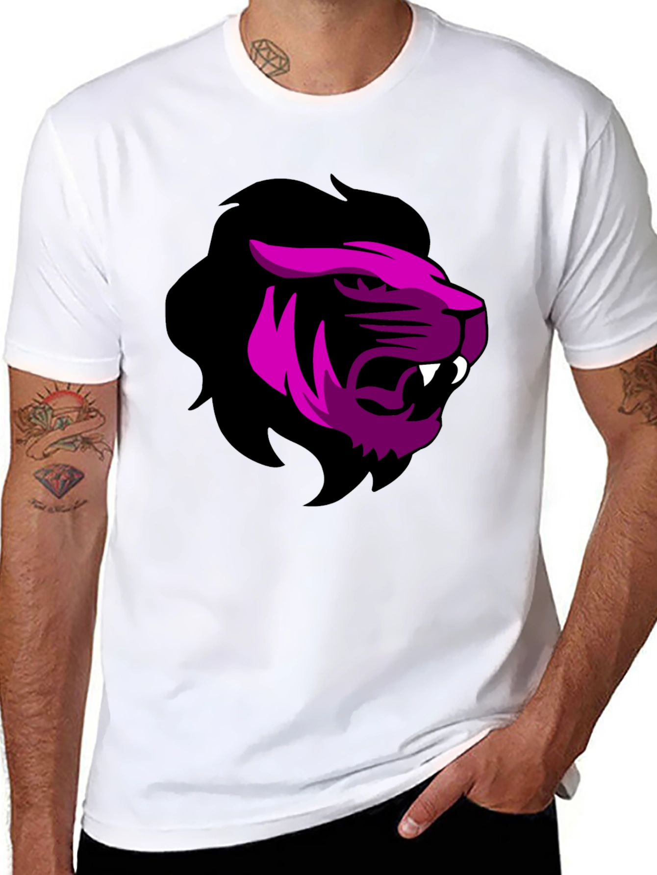 Bold Lion Graphic Tee - Black T-Shirt