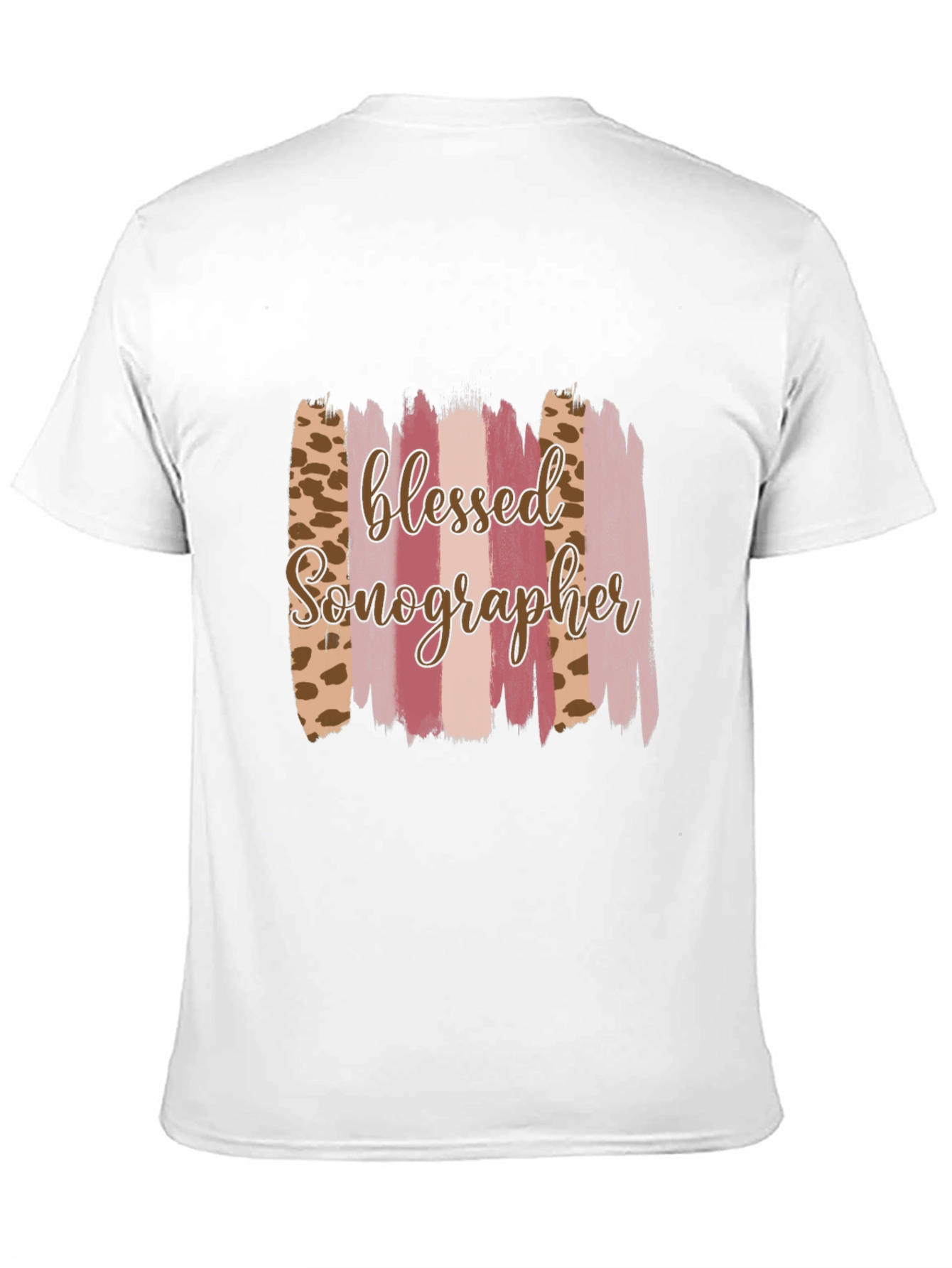 Blessed Sonographer Leopard Brushstroke T-Shirt