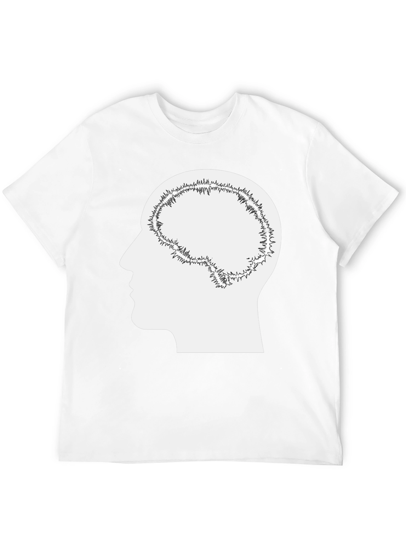 Brain Silhouette Graphic Tee - Unisex