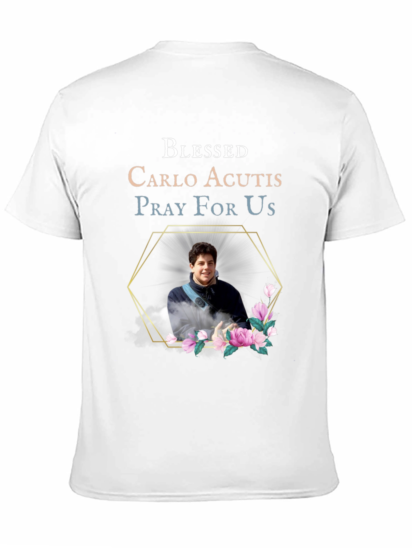 Blessed Carlo Acutis Pray For Us Black T-Shirt