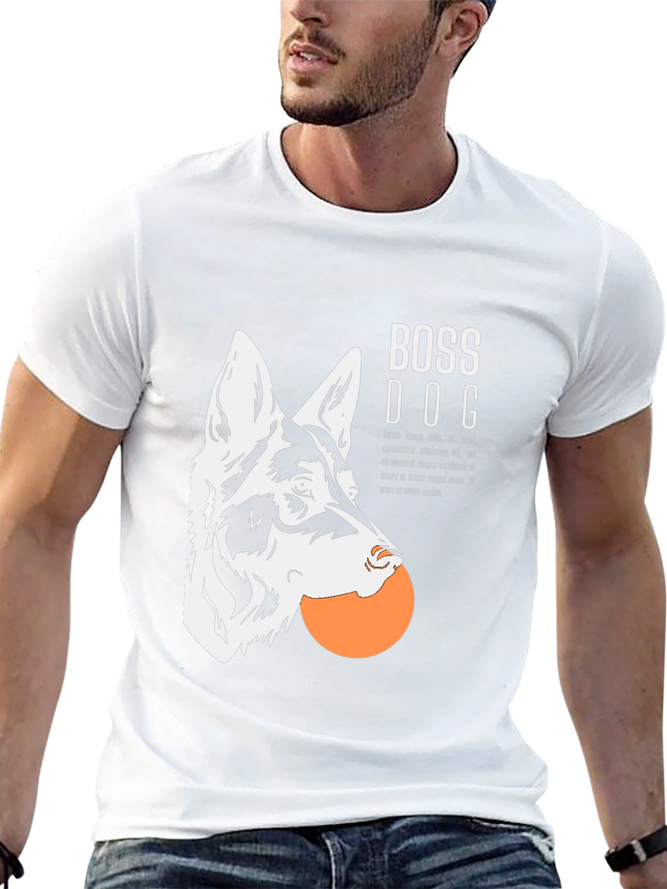 Boss Dog Graphic T-Shirt - Cool Canine Design