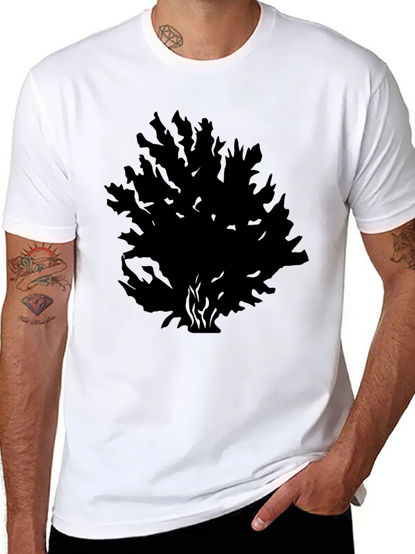Black Tree Graphic Tee - Modern Style