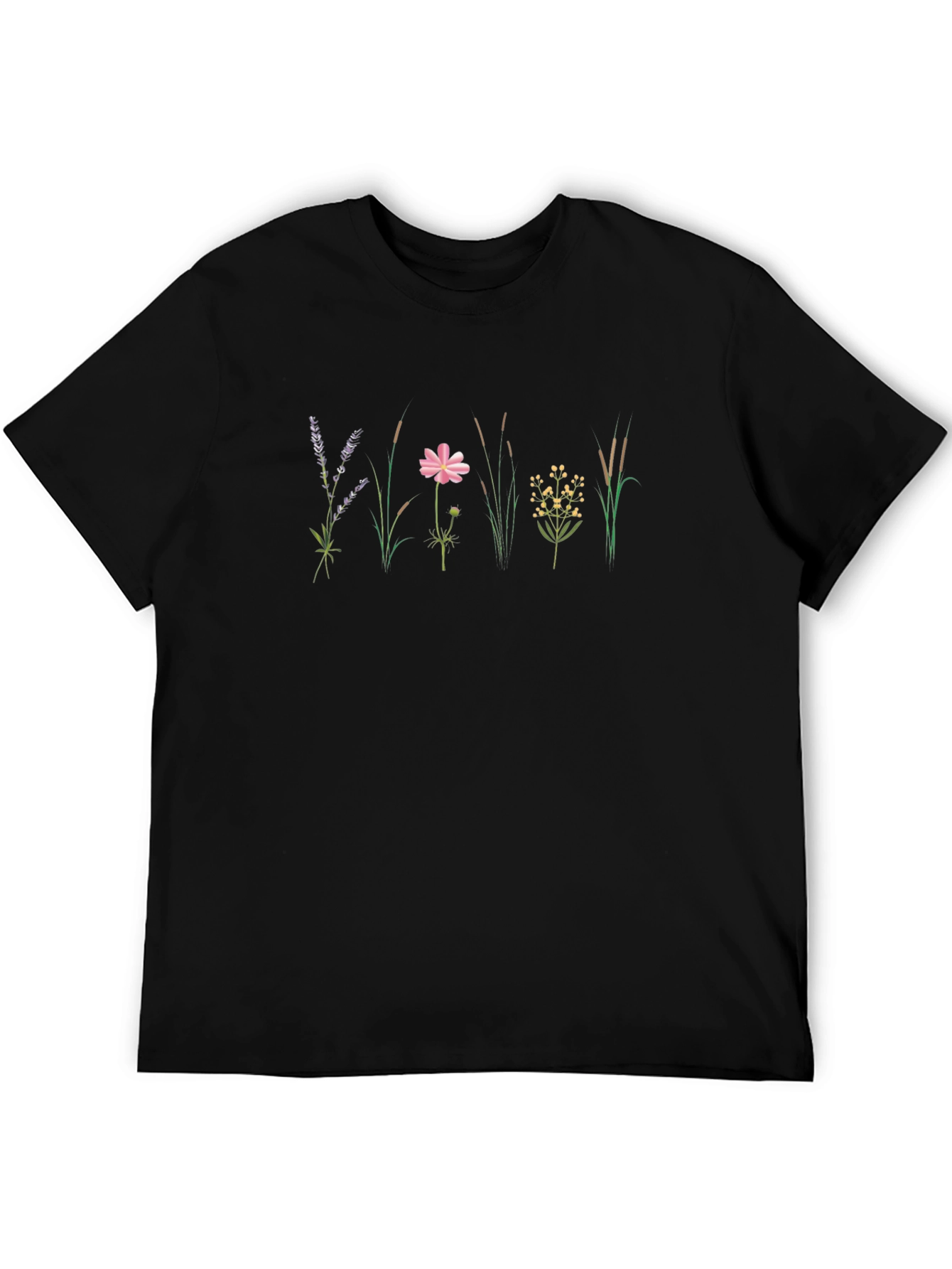 Black Floral Meadow Tee