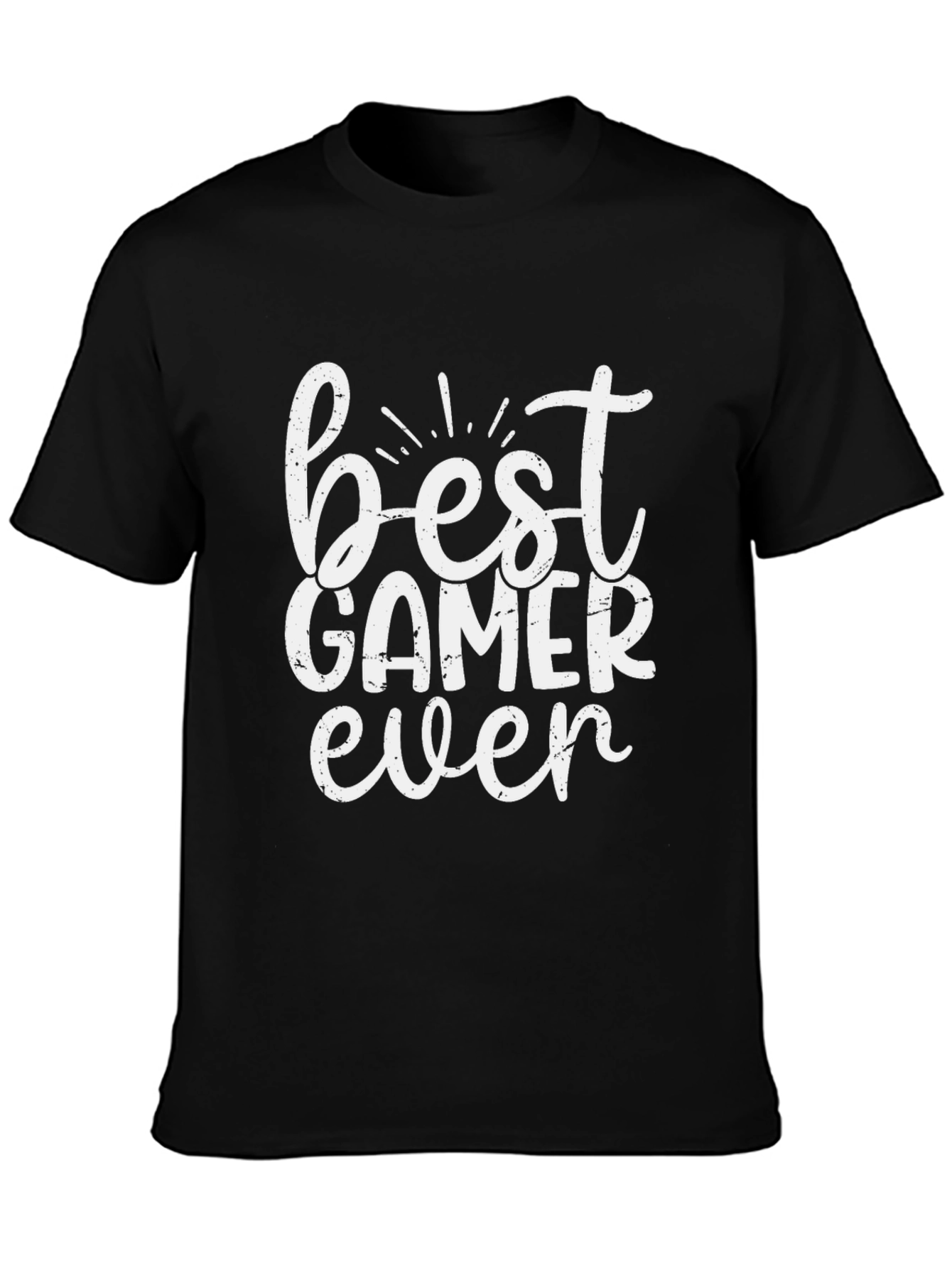 Best Gamer Ever Black Graphic Tee Shirt