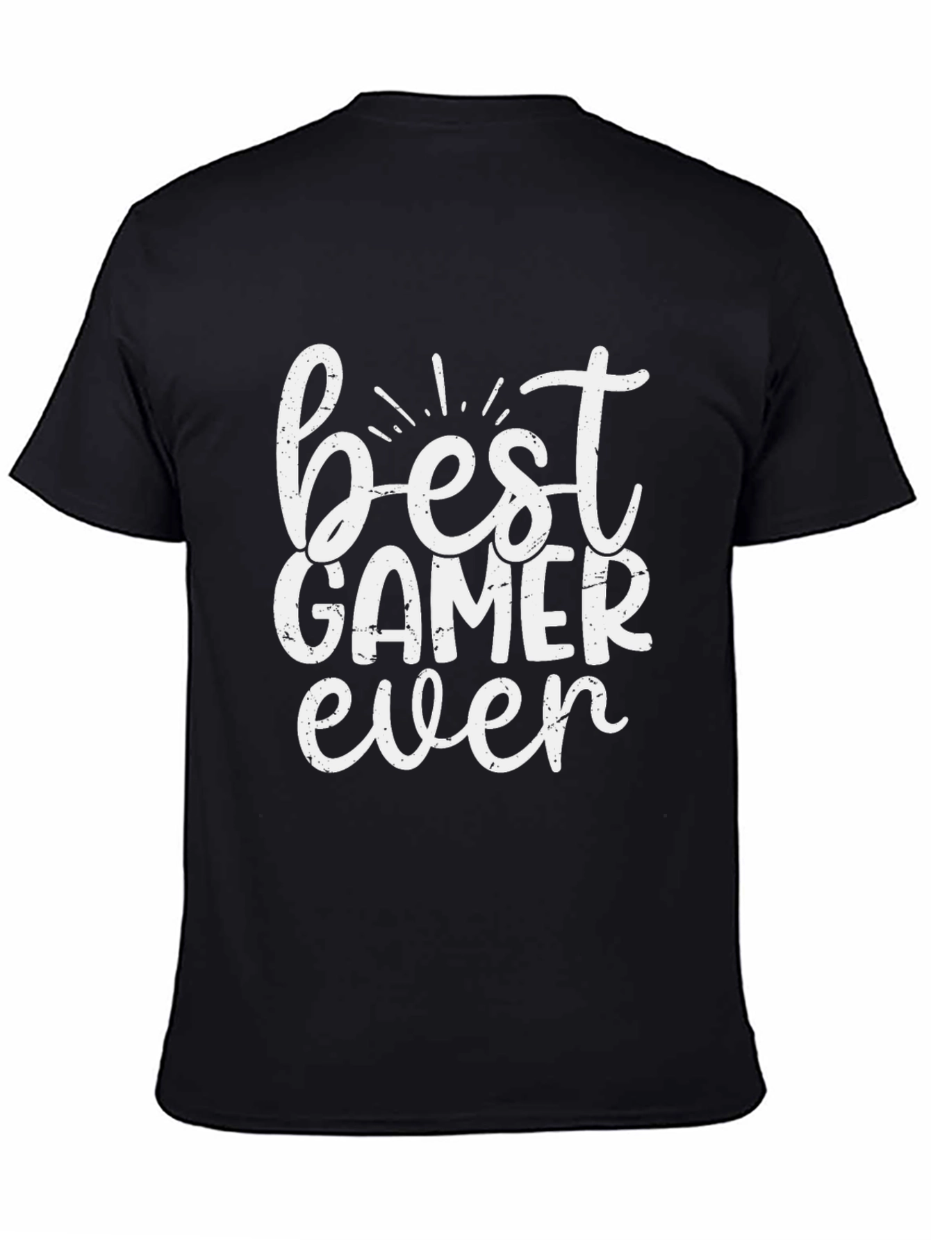 Best Gamer Ever Black Graphic Tee Shirt