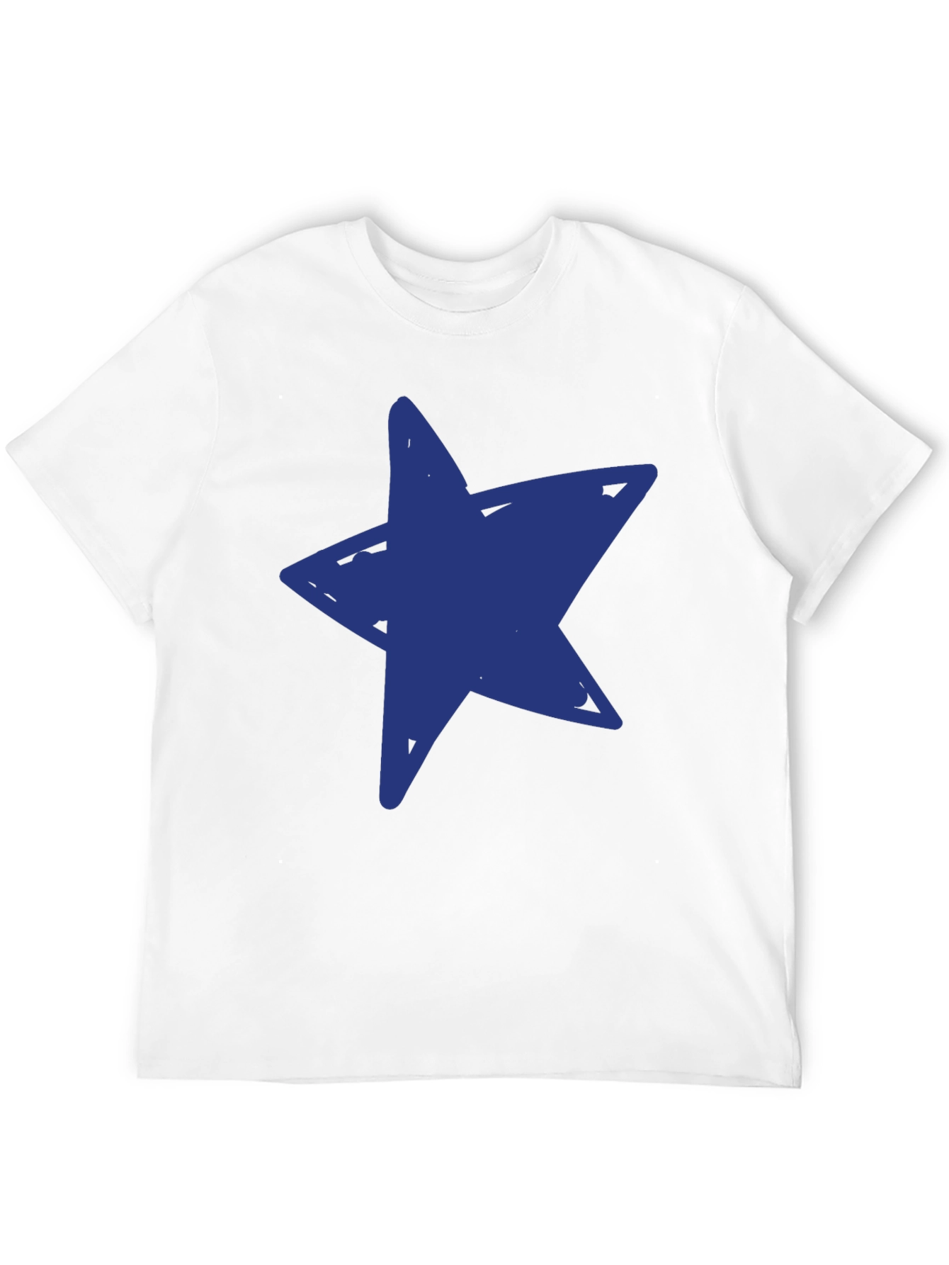 Blue Star Graphic Black T-Shirt