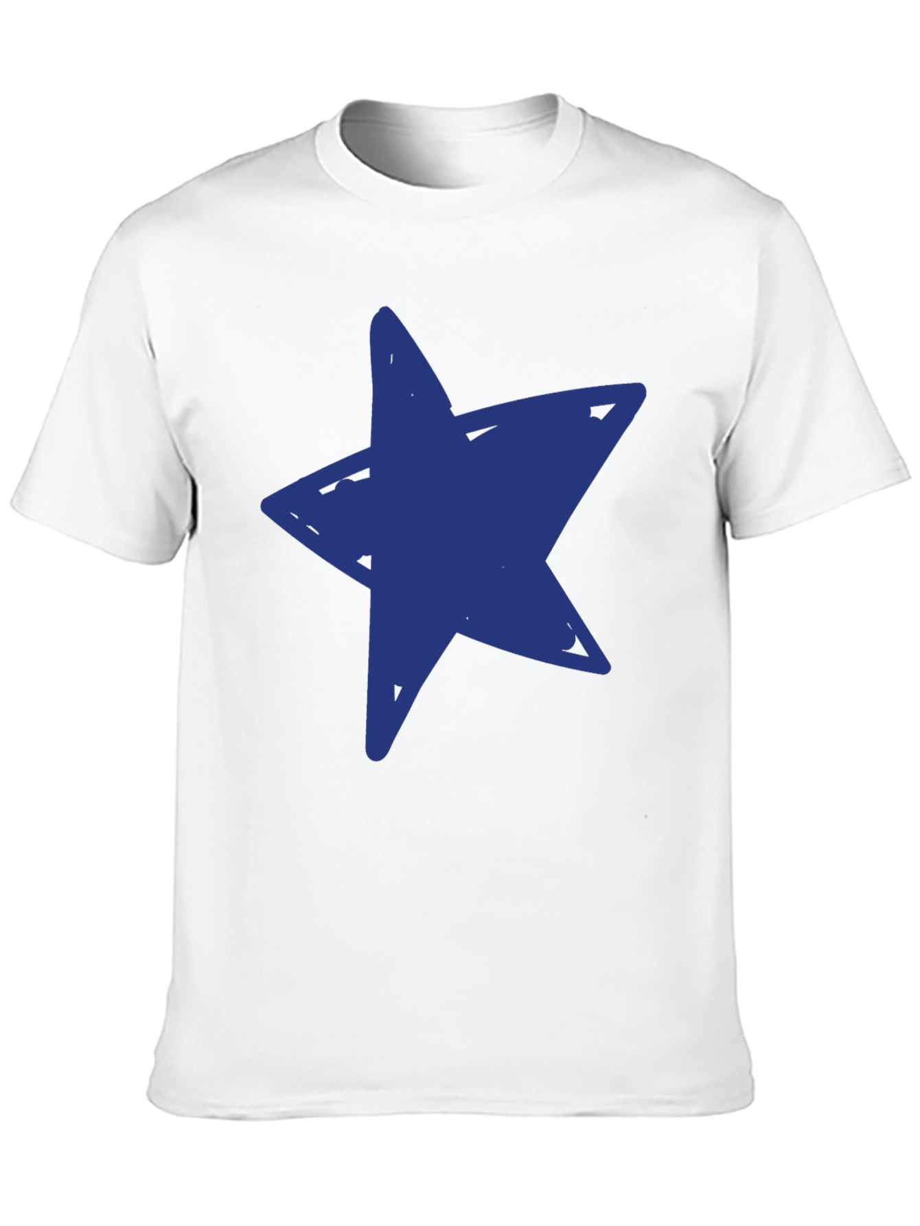 Blue Star Graphic Black T-Shirt