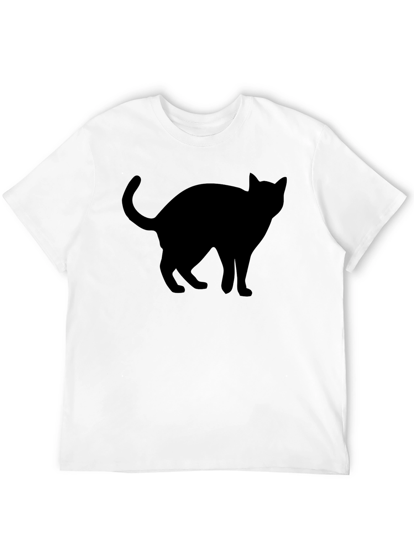 Black Cat Graphic Tee - Mens Casual Shirt