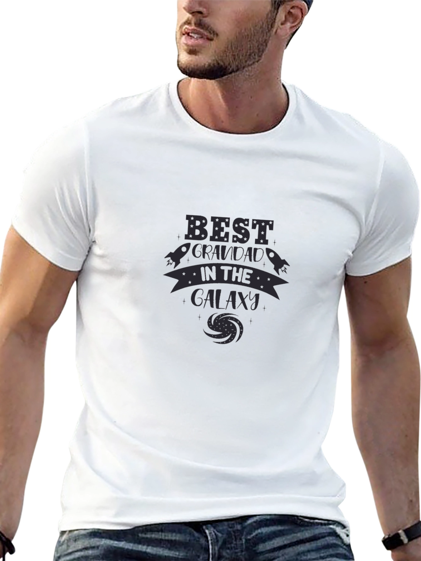 Best Grandad in the Galaxy T-Shirt - Black