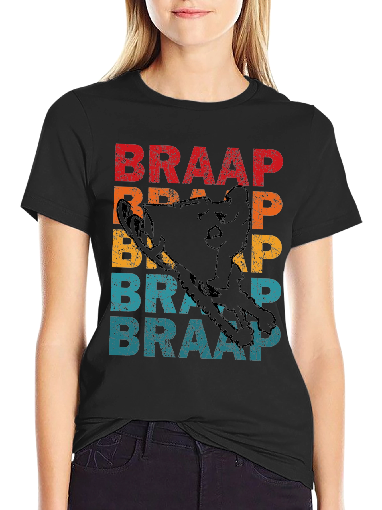 Braap Snowmobile Graphic Tee - Retro Style