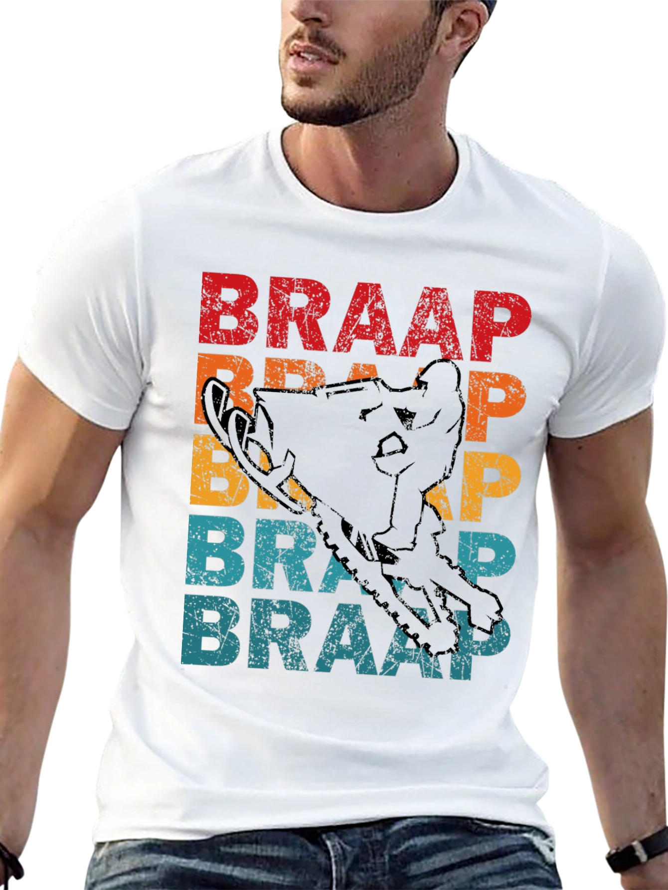 Braap Snowmobile Graphic Tee - Retro Style