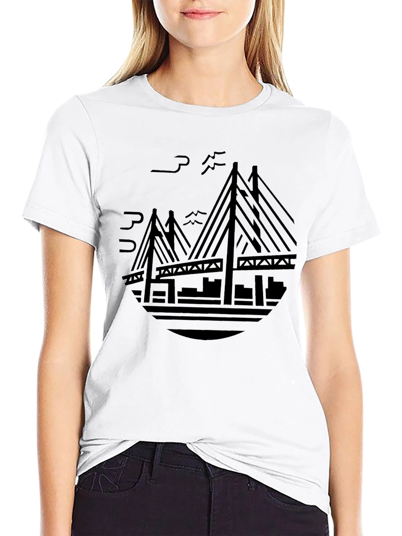 Bridge Graphic Black T-Shirt