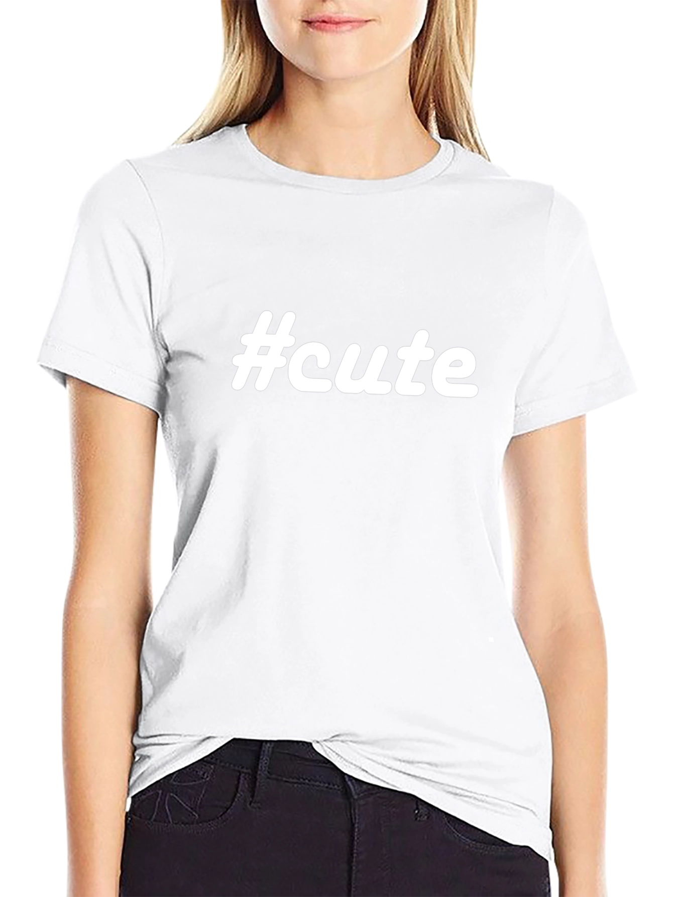 #cute Black T-Shirt - Trendy & Comfortable