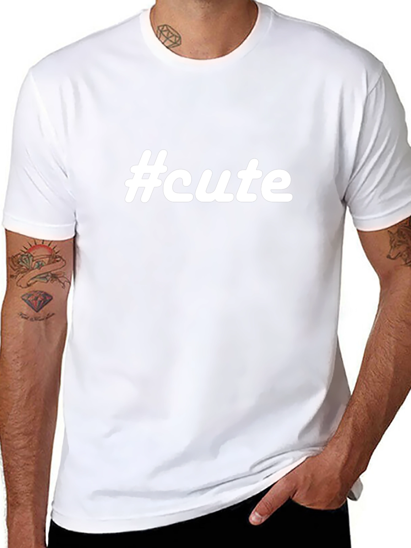 #cute Black T-Shirt - Trendy & Comfortable