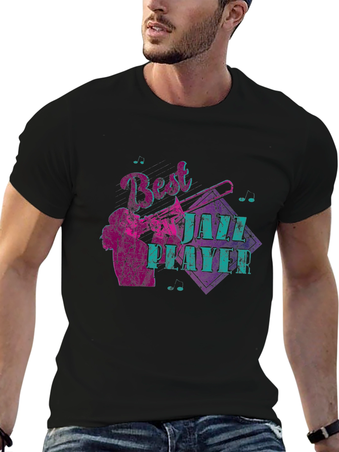 Best Jazz Player Graphic Black T-Shirt