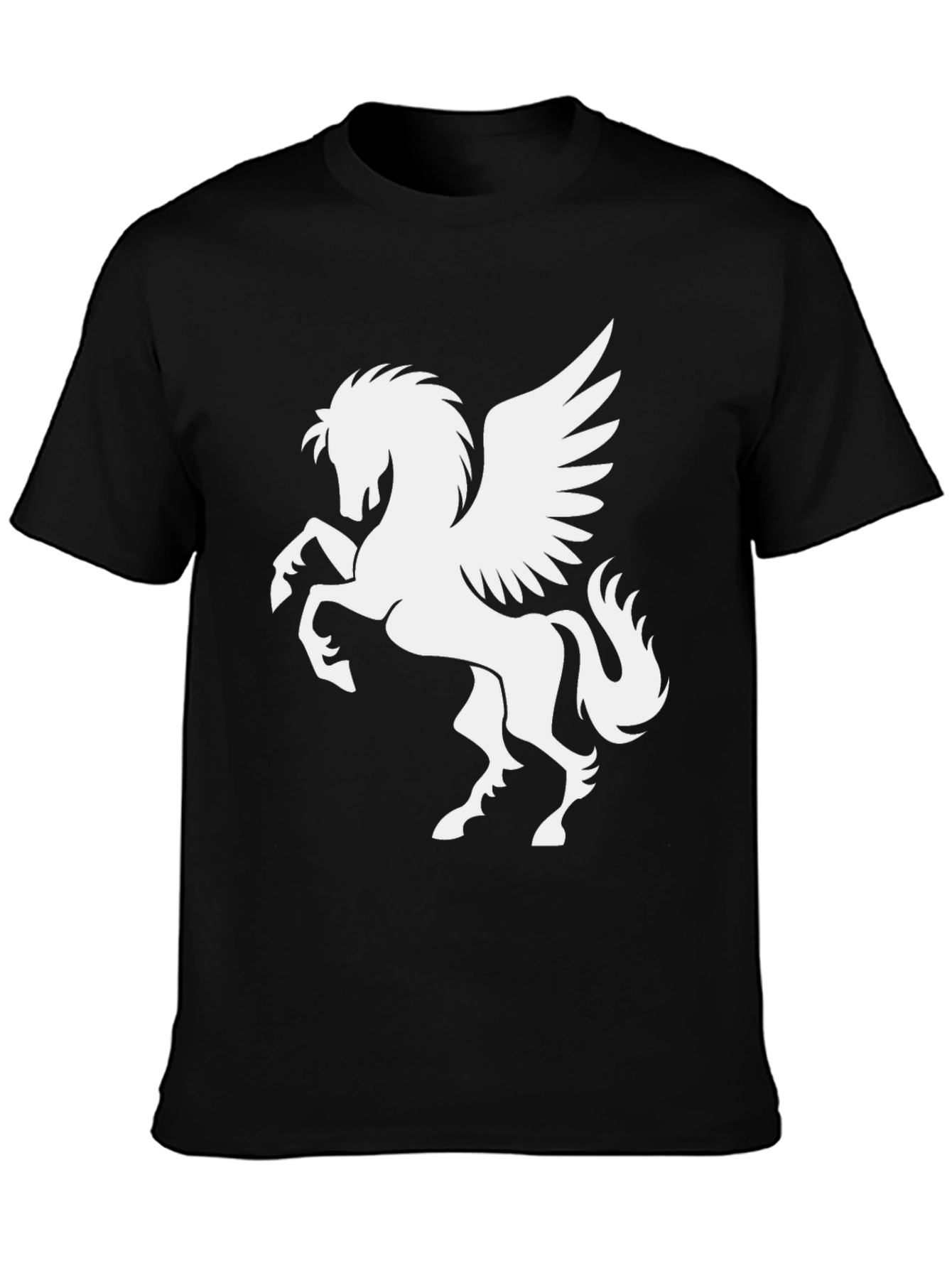 Black Pegasus Graphic Tee - Mythical Style!