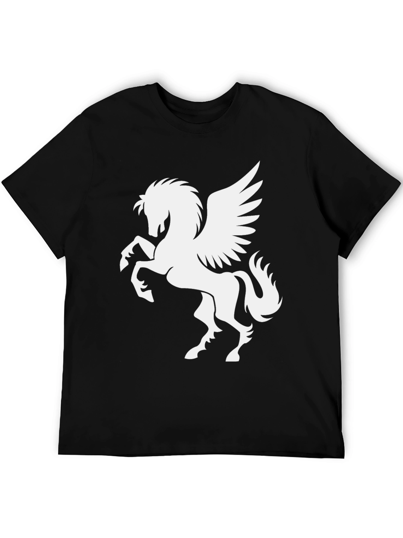 Black Pegasus Graphic Tee - Mythical Style!