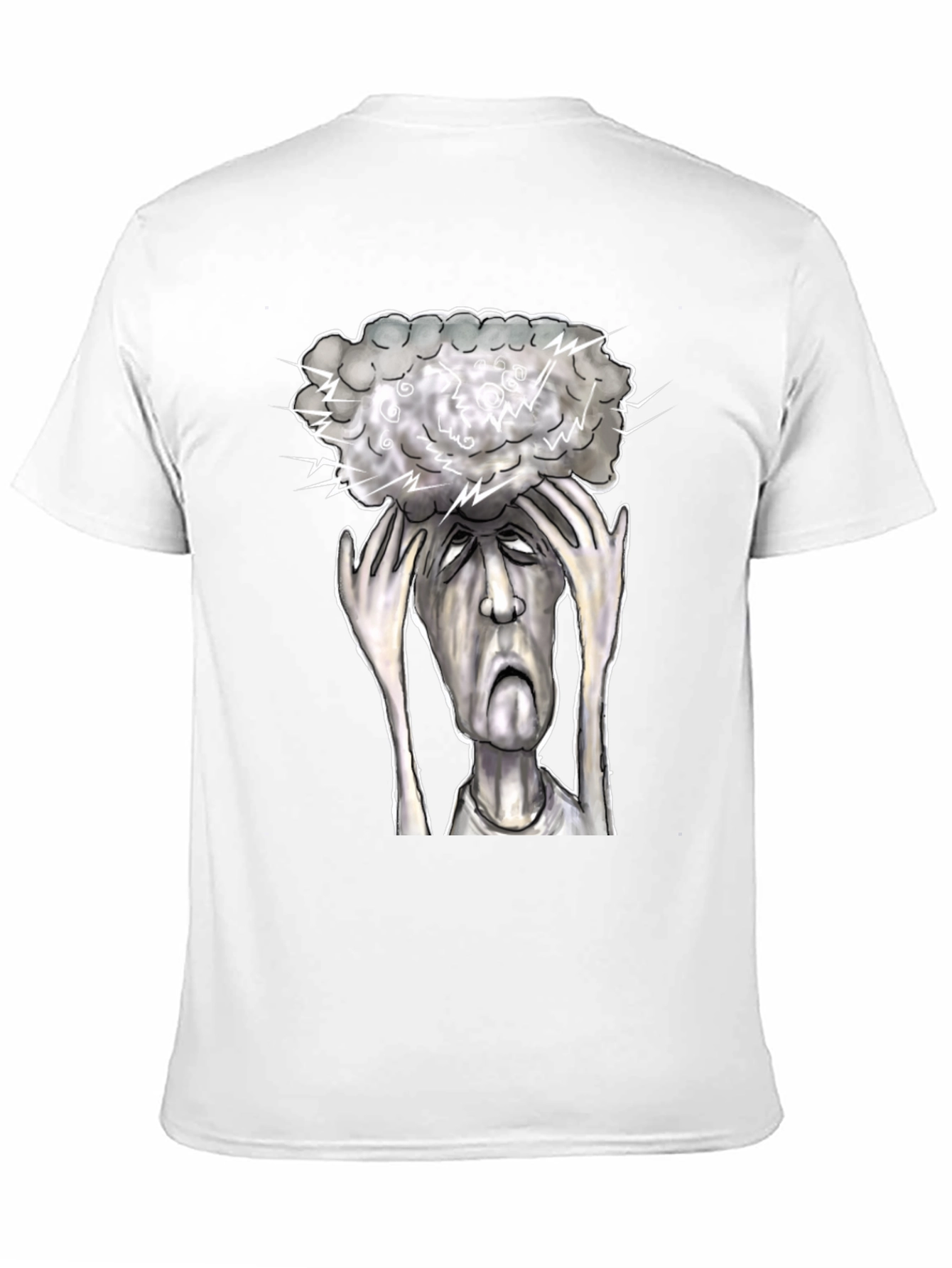 Brain Storm Graphic Tee - Black Cotton T-Shirt