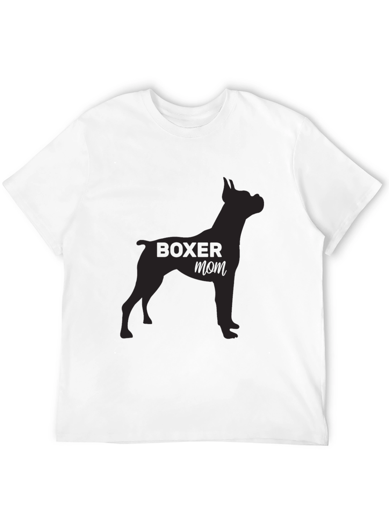 Boxer Mom Black T-Shirt