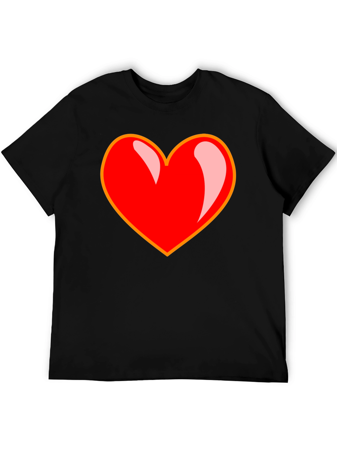 Bold Heart Graphic Tee - Black