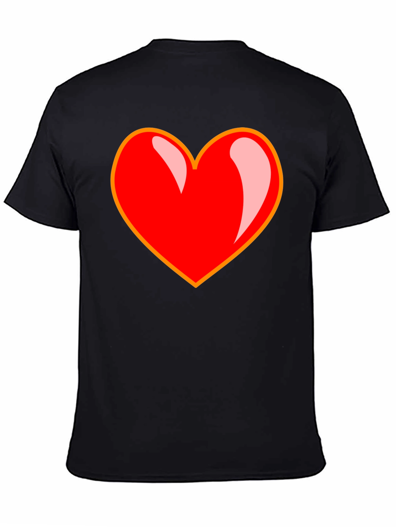 Bold Heart Graphic Tee - Black