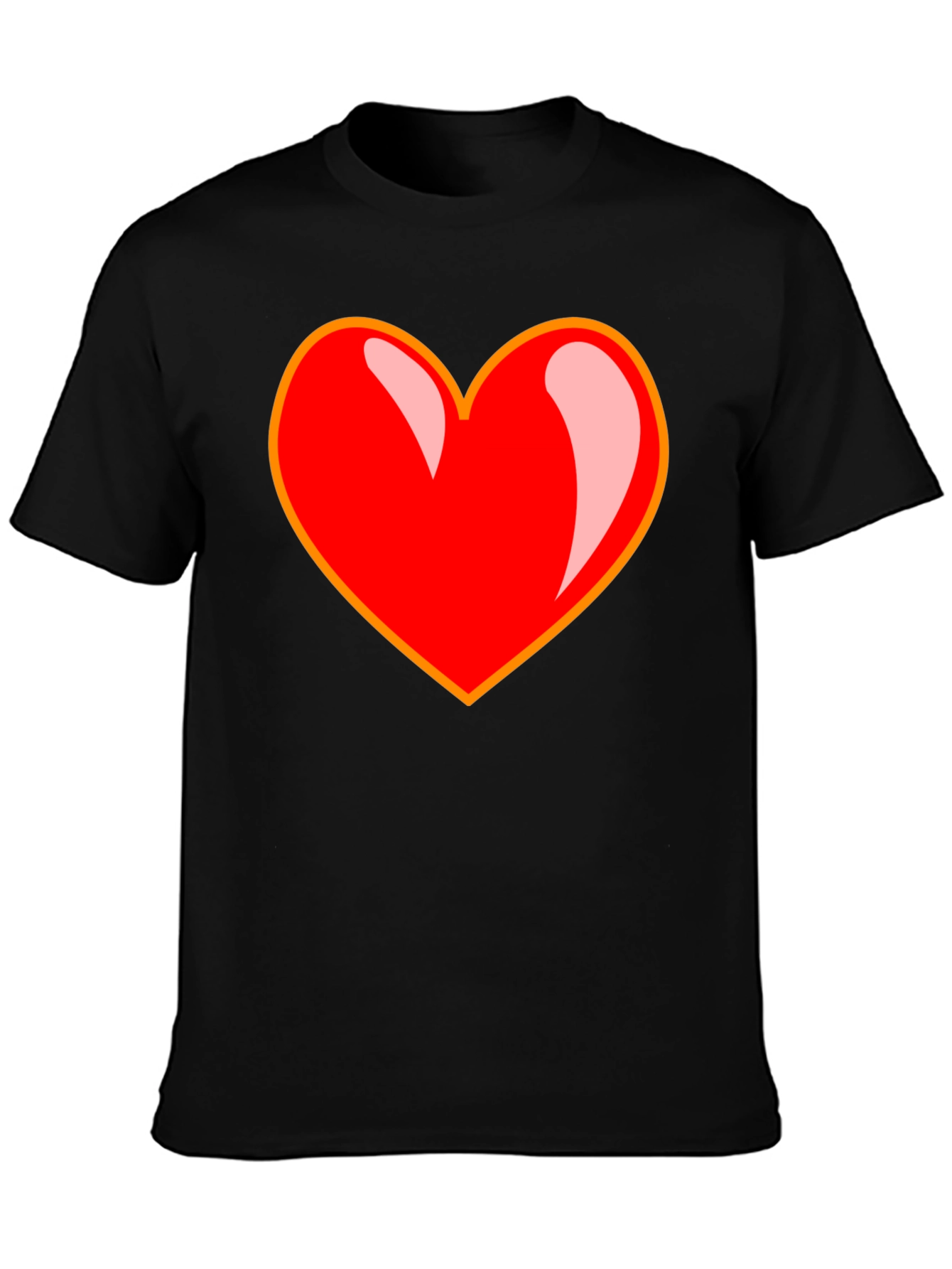 Bold Heart Graphic Tee - Black