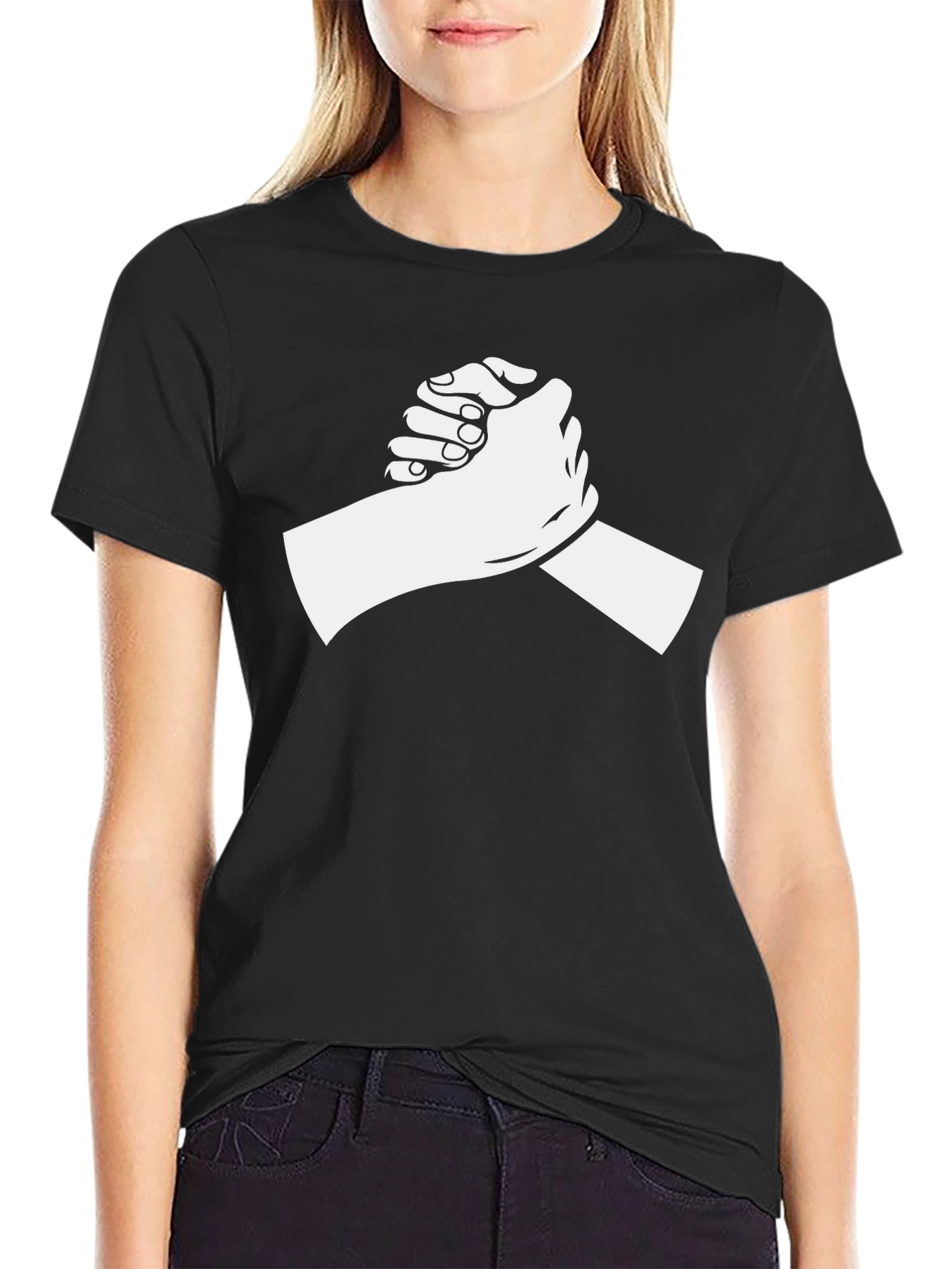 Brotherhood Black T-Shirt - Arm Wrestle Graphic Tee