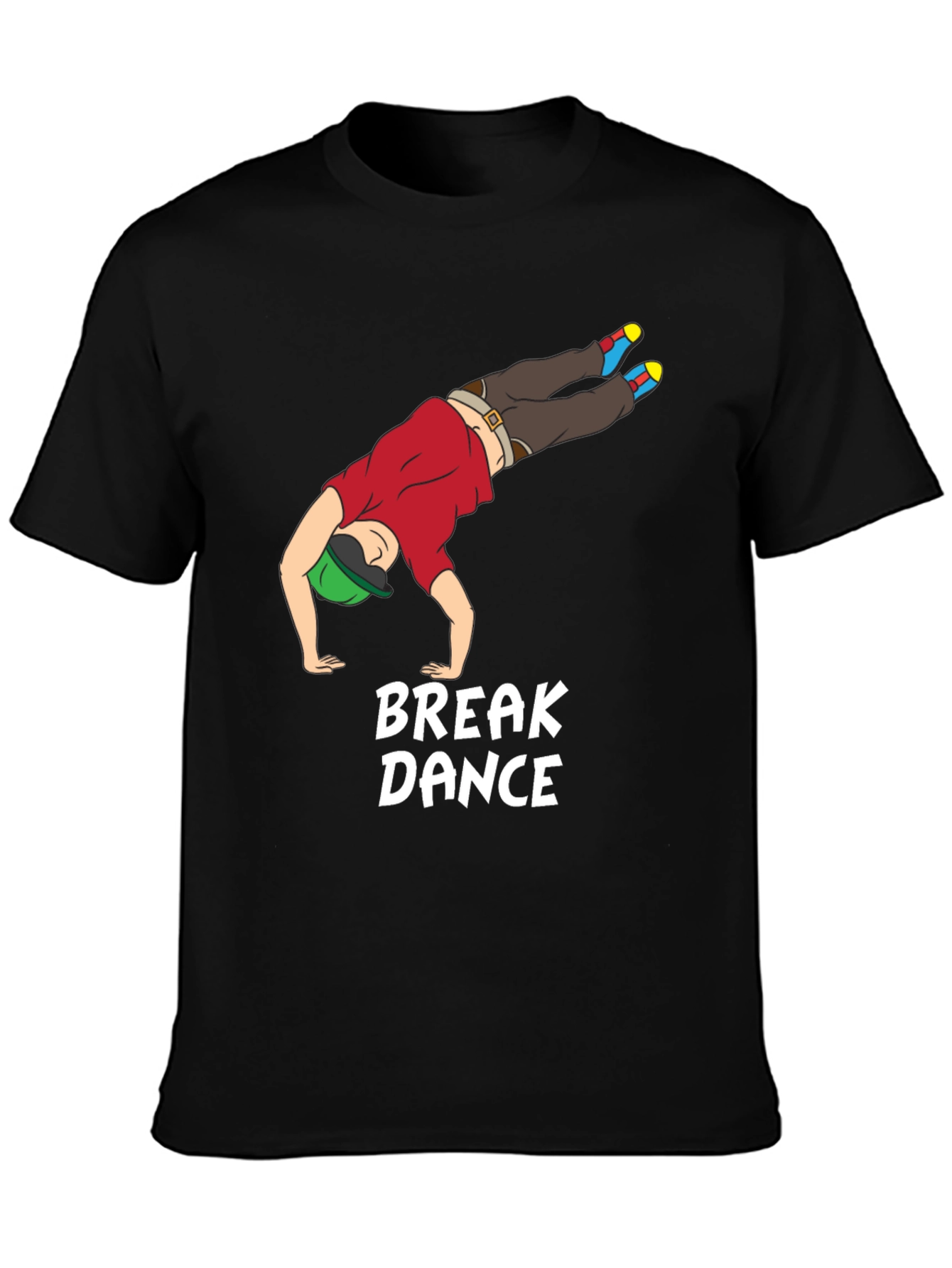 Breakdance Graphic Tee - Black Cotton T-Shirt