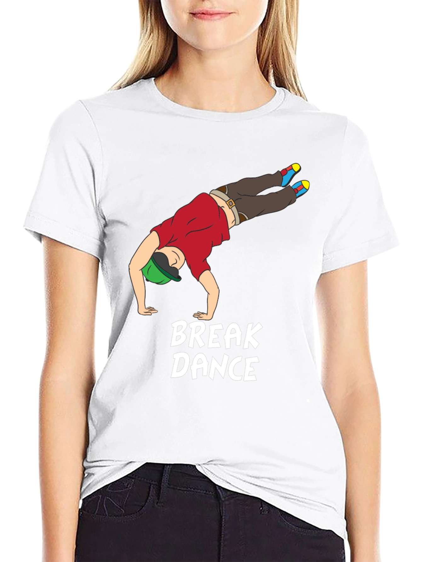 Breakdance Graphic Tee - Black Cotton T-Shirt