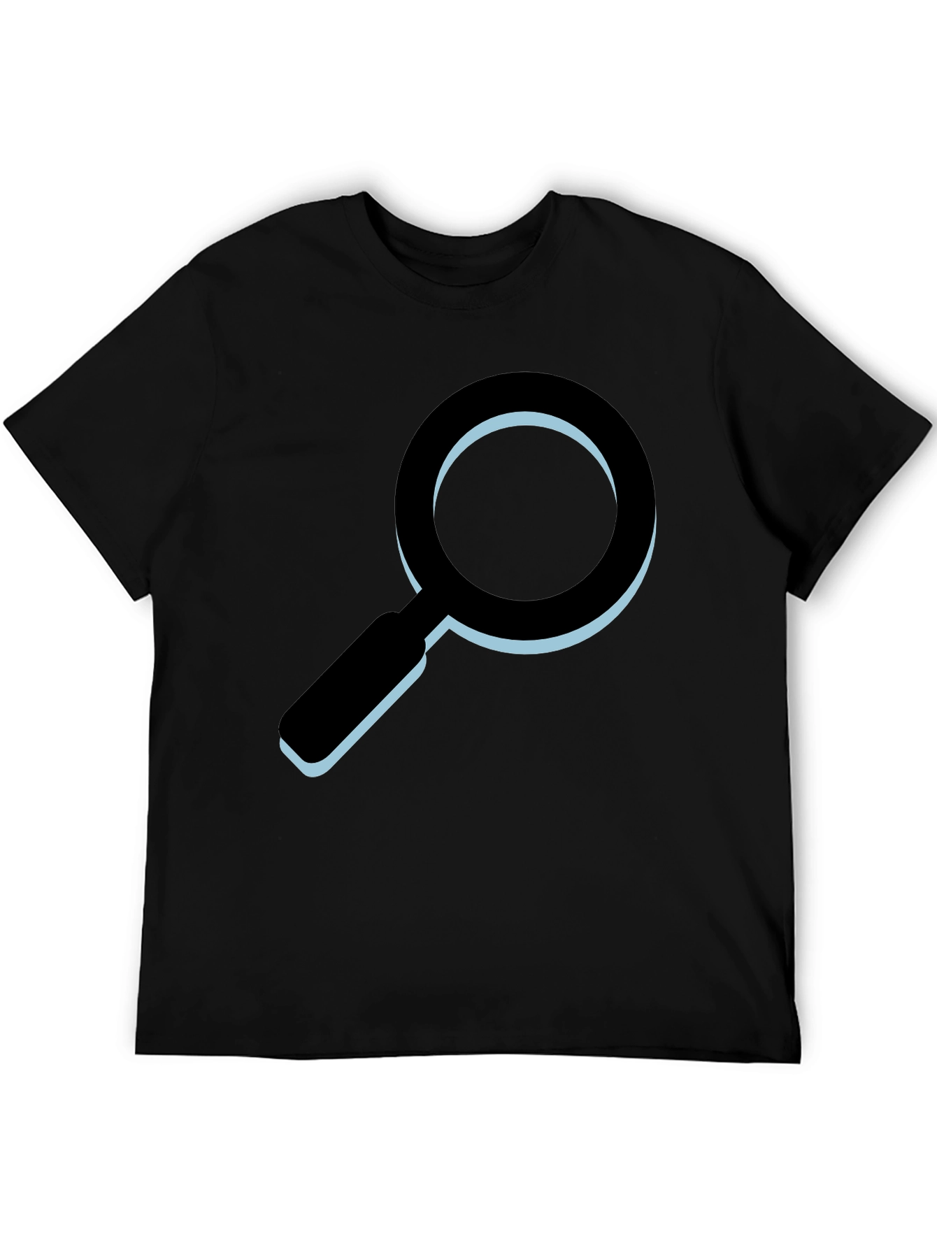 Black Magnifying Glass Graphic T-Shirt