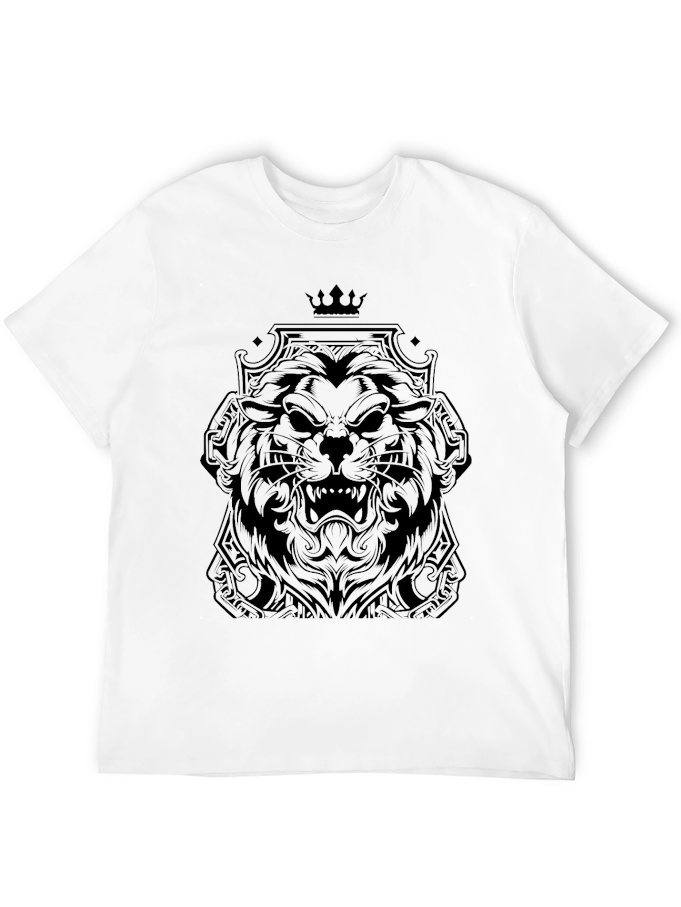 Black Lion King Graphic T-Shirt - Fierce Style