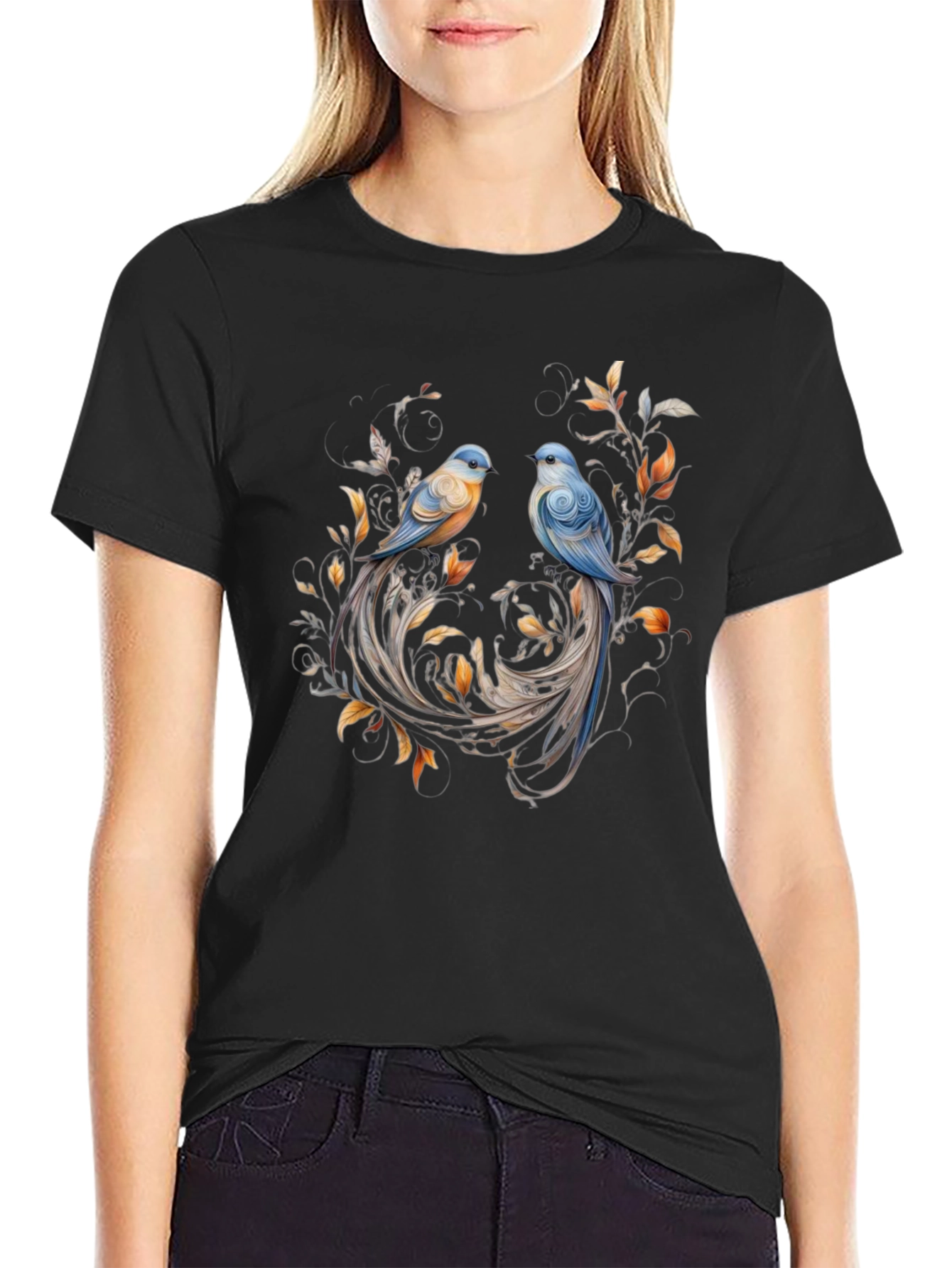 Bird Graphic Tee - Stylish Nature Print