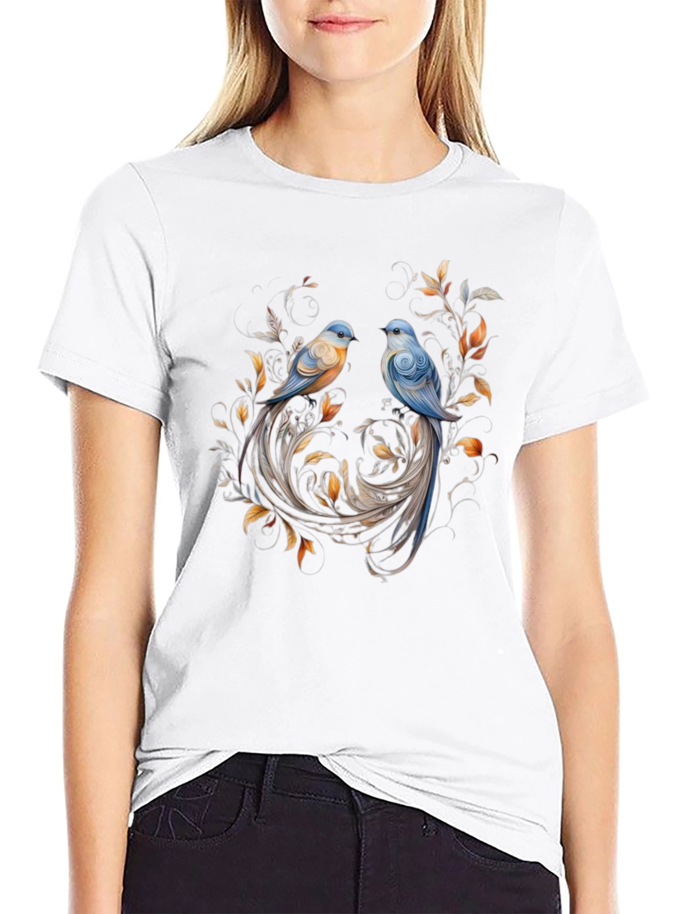 Bird Graphic Tee - Stylish Nature Print