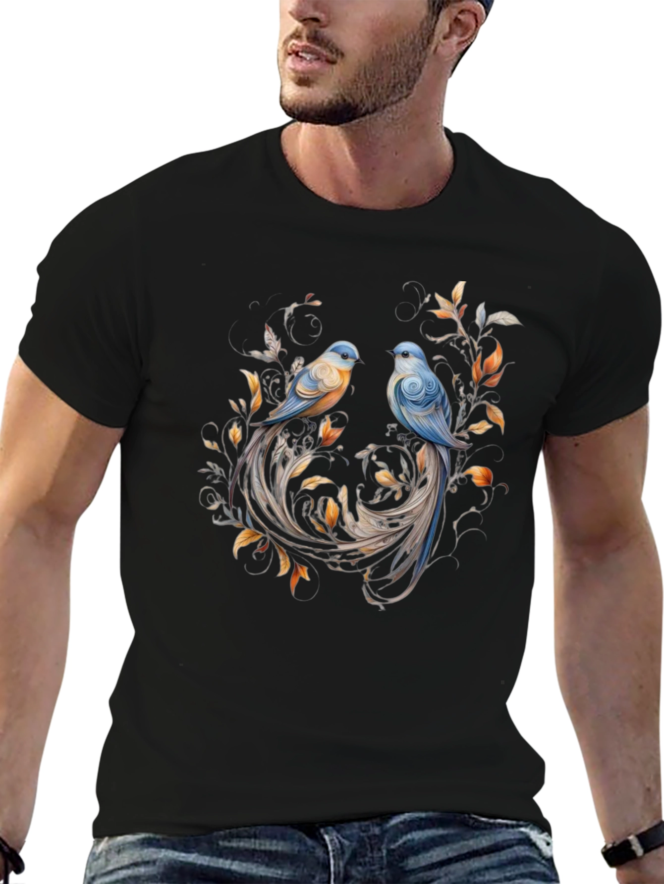Bird Graphic Tee - Stylish Nature Print