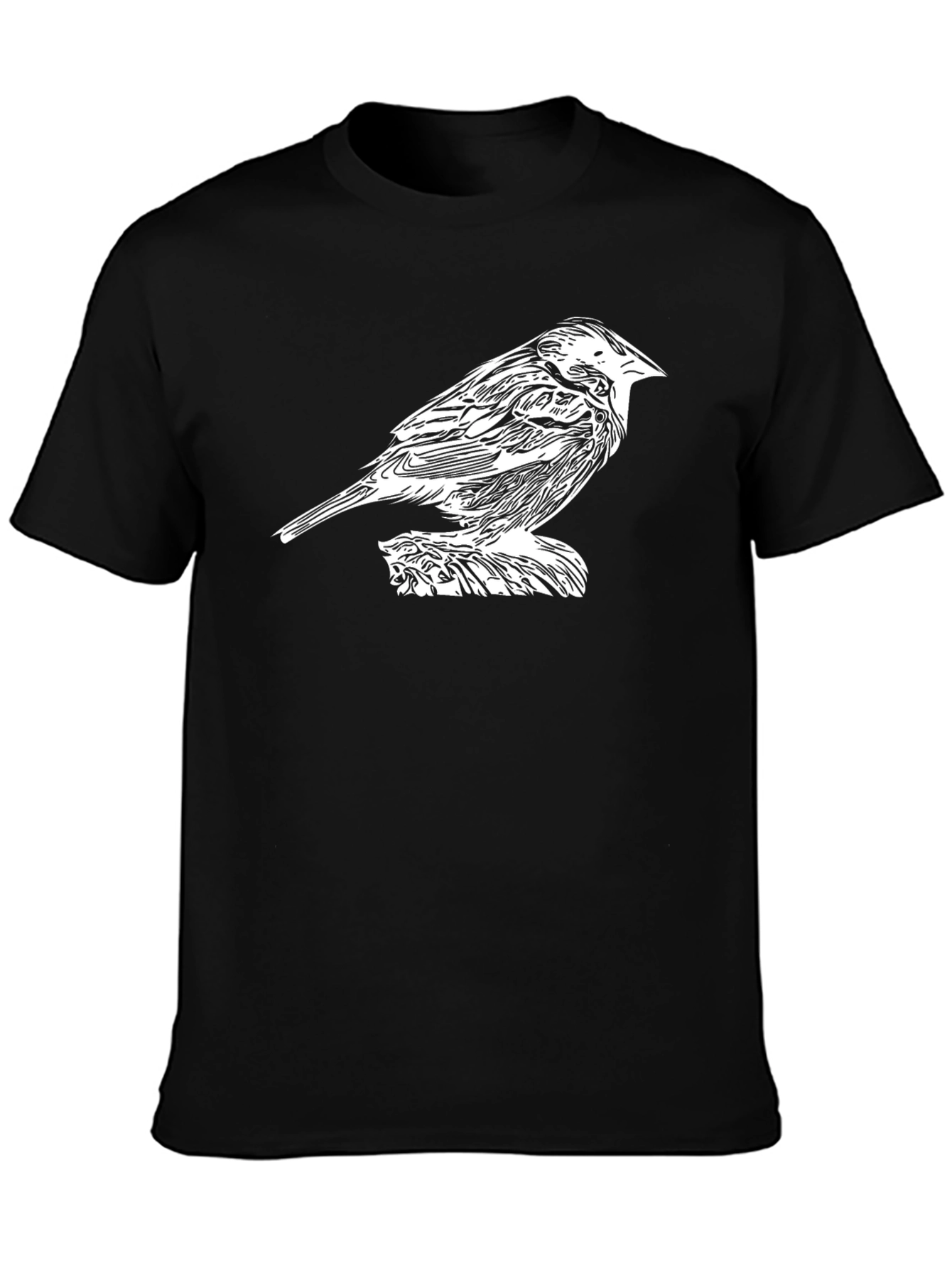 Bird Graphic Black T-Shirt