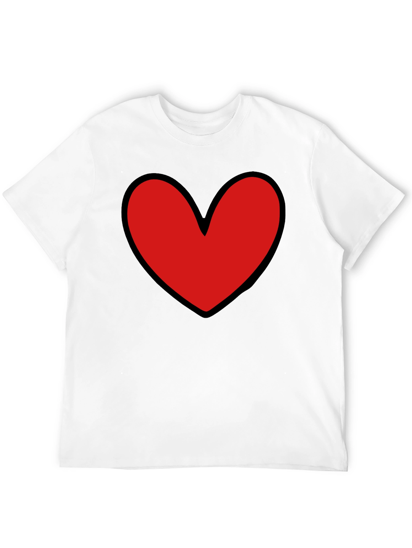 Bold Heart Graphic Black T-Shirt