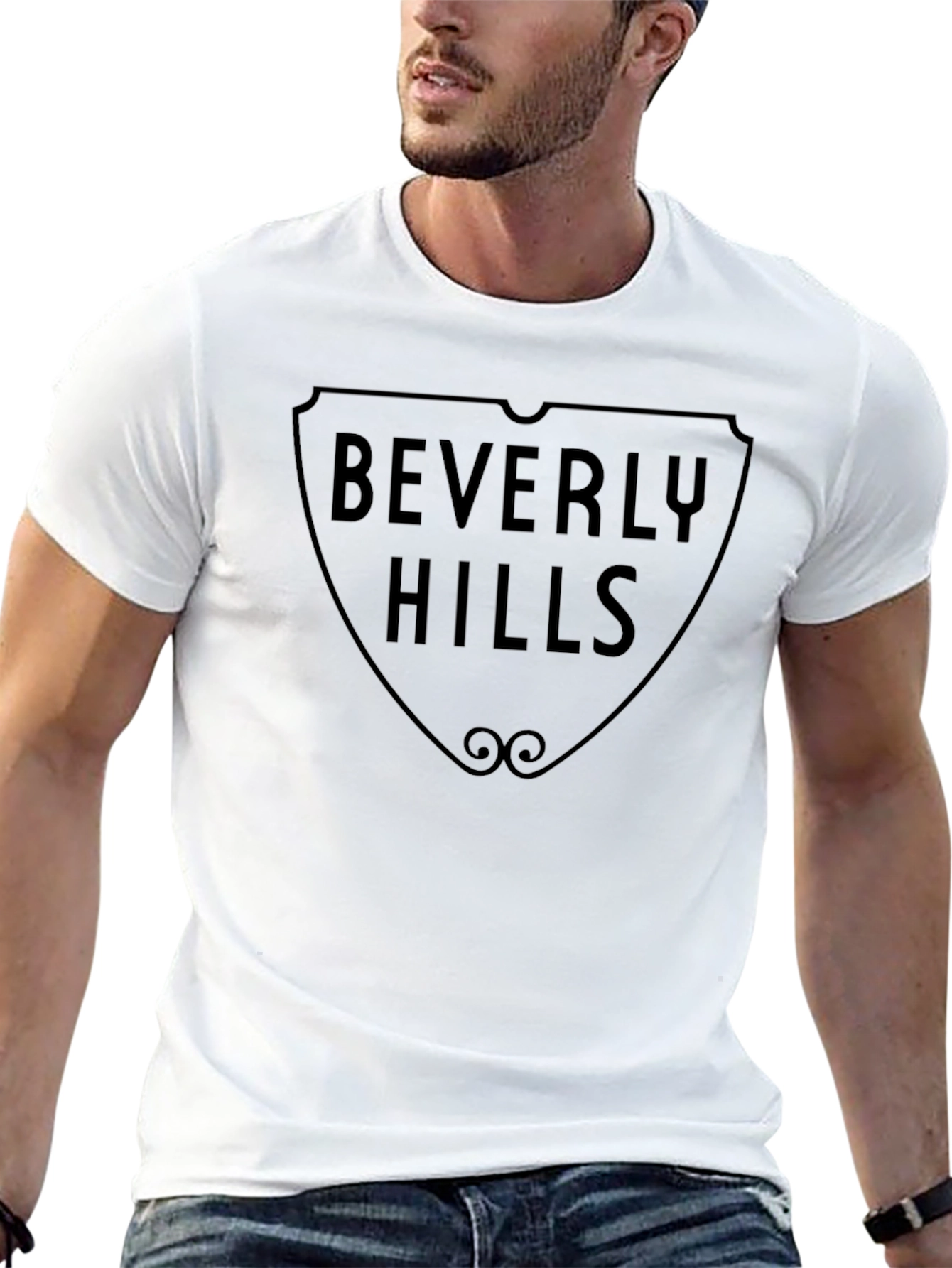 Beverly Hills Shield Graphic Tee - Soft Cotton