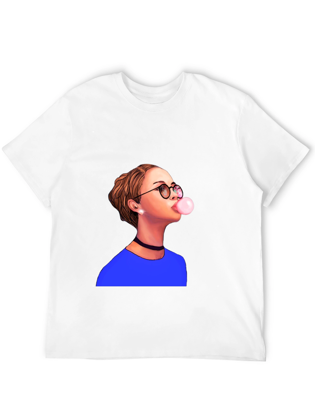 Bubble Gum Girl Graphic T-Shirt - Black