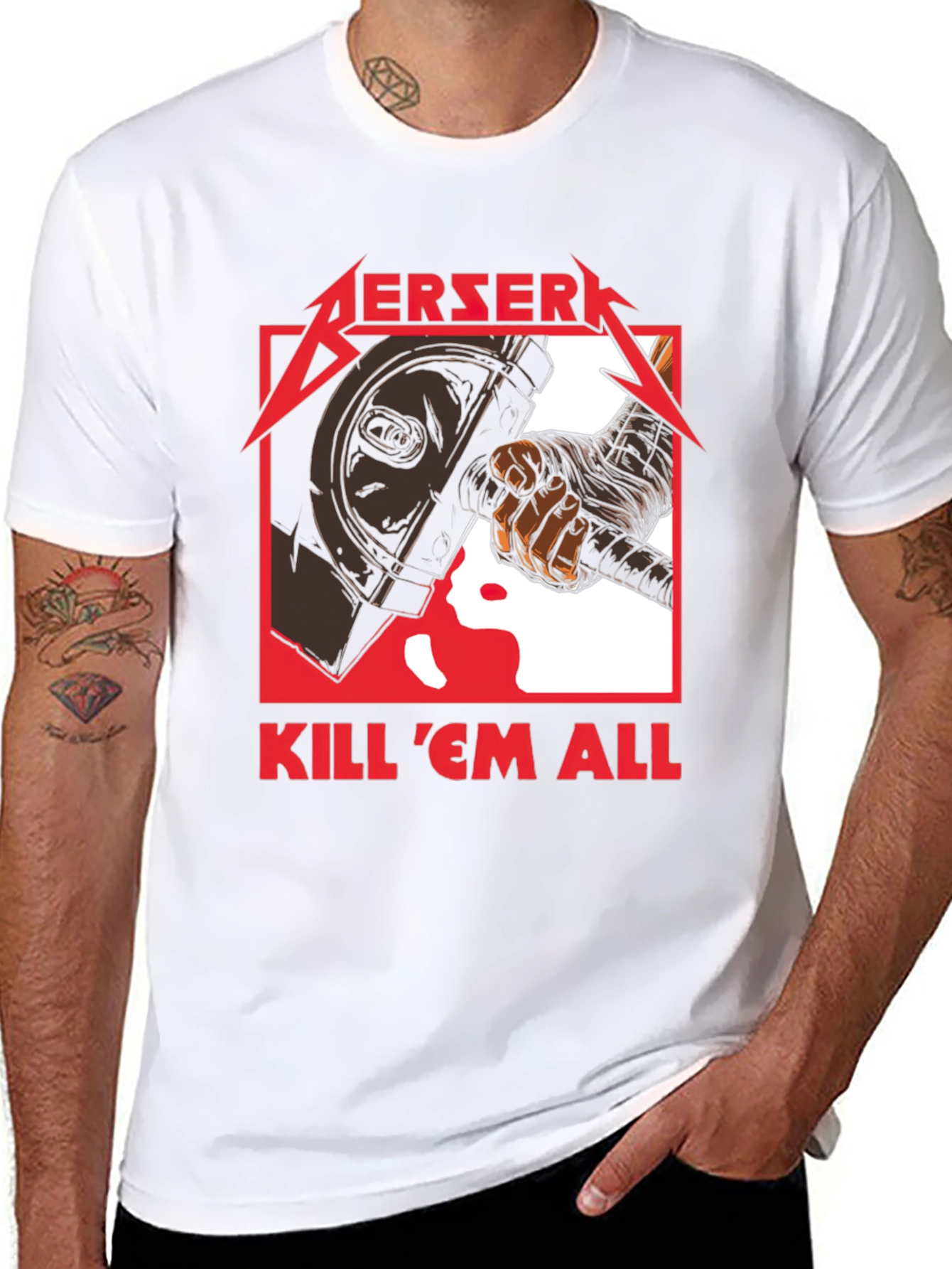 Berserk Kill Em All Graphic T-Shirt