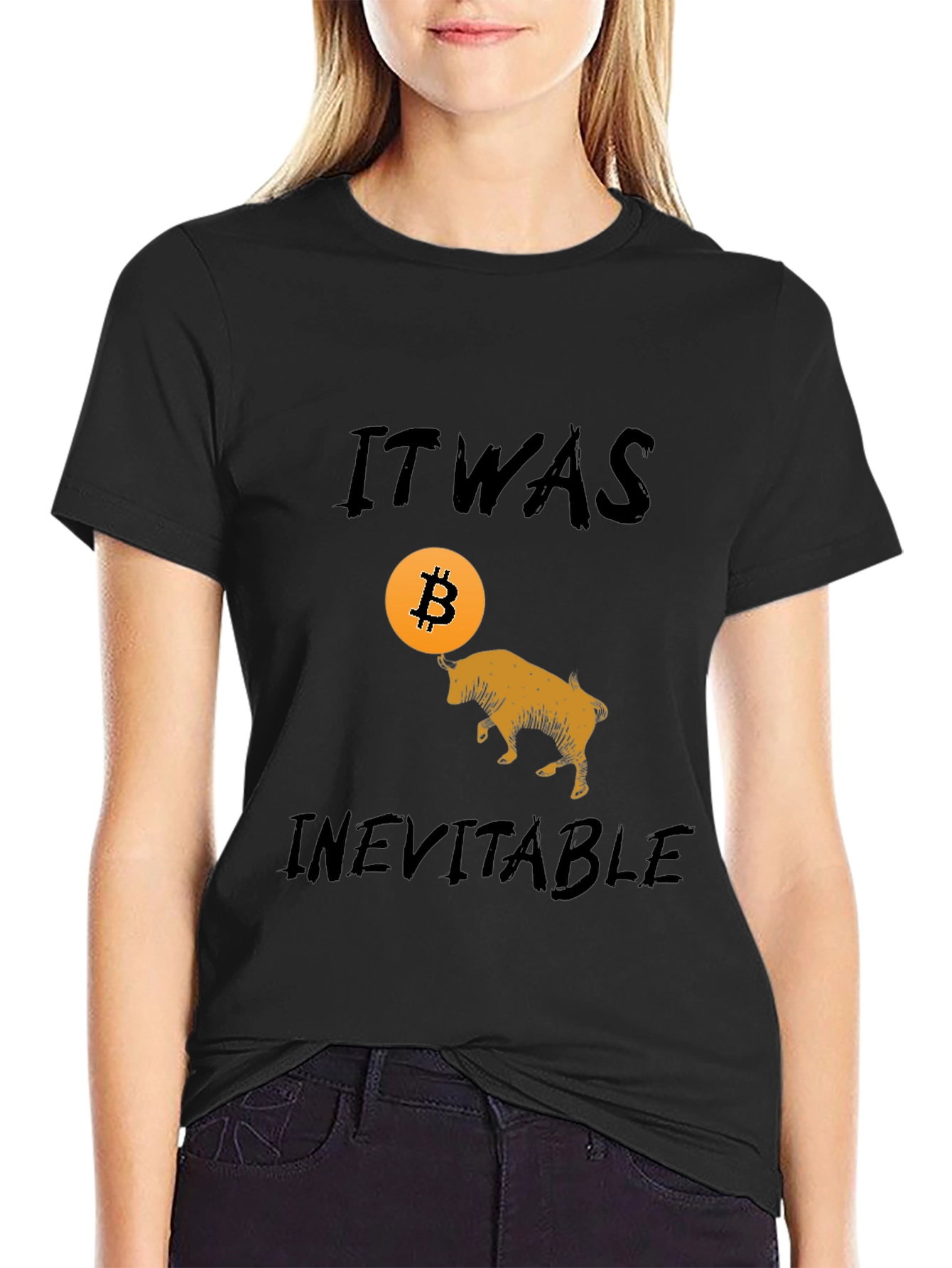 Bitcoin Bull Run Black T-Shirt - Inevitable Crypto Tee