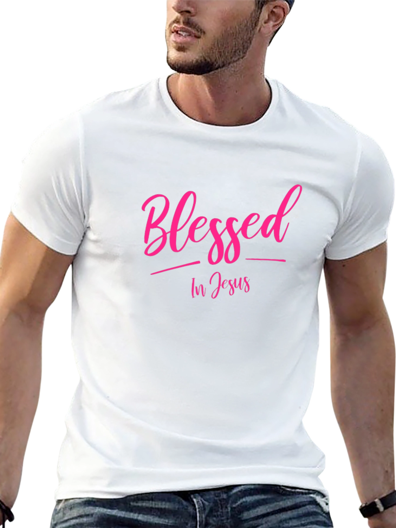 Blessed In Jesus Black T-Shirt