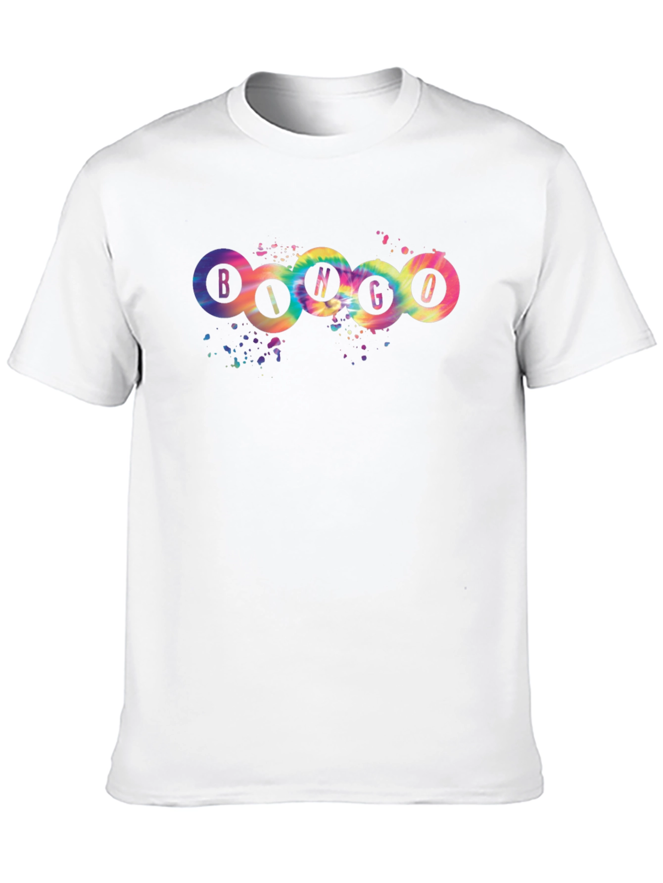 Bingo Tie-Dye Graphic T-Shirt - Round Design