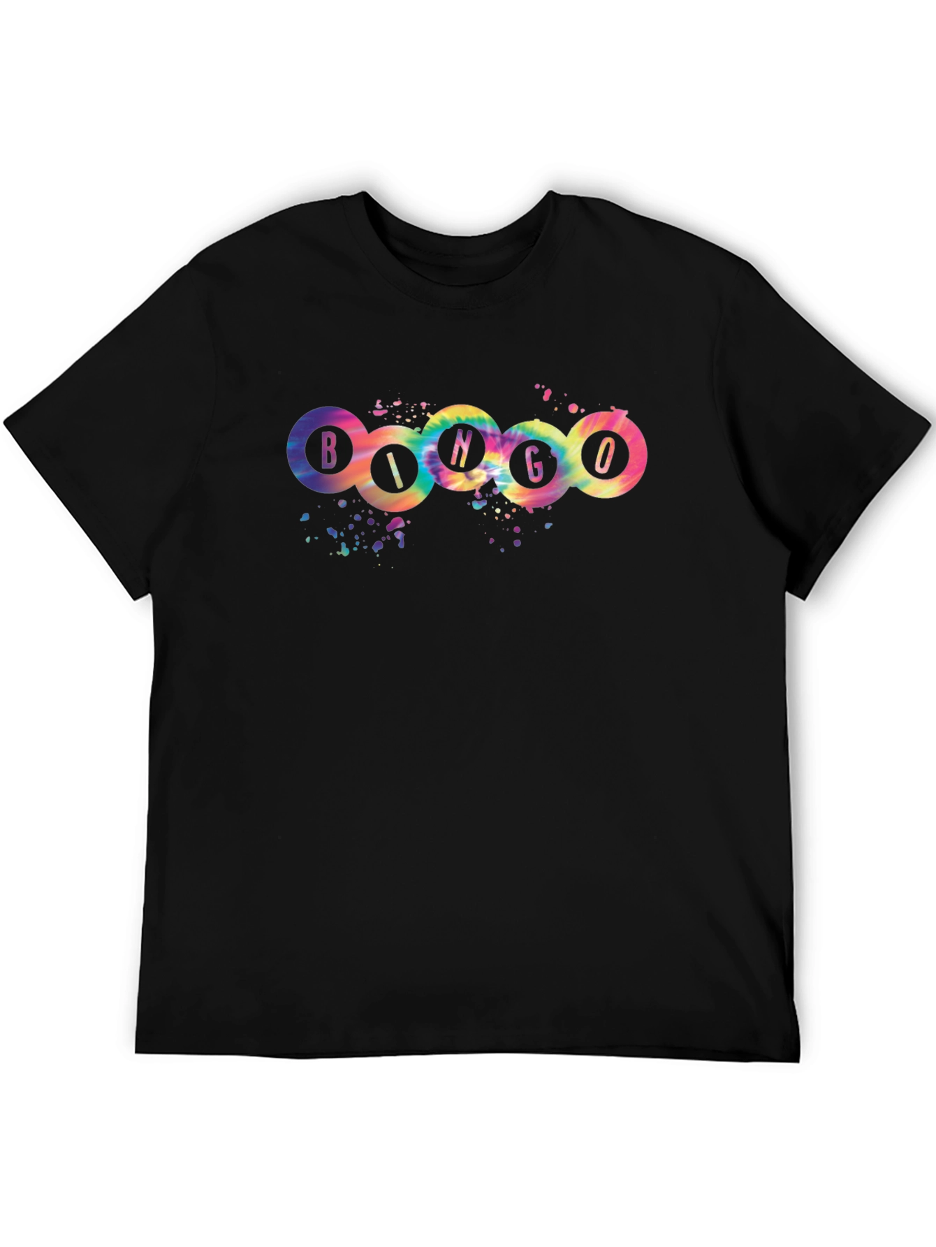 Bingo Tie-Dye Graphic T-Shirt - Round Design