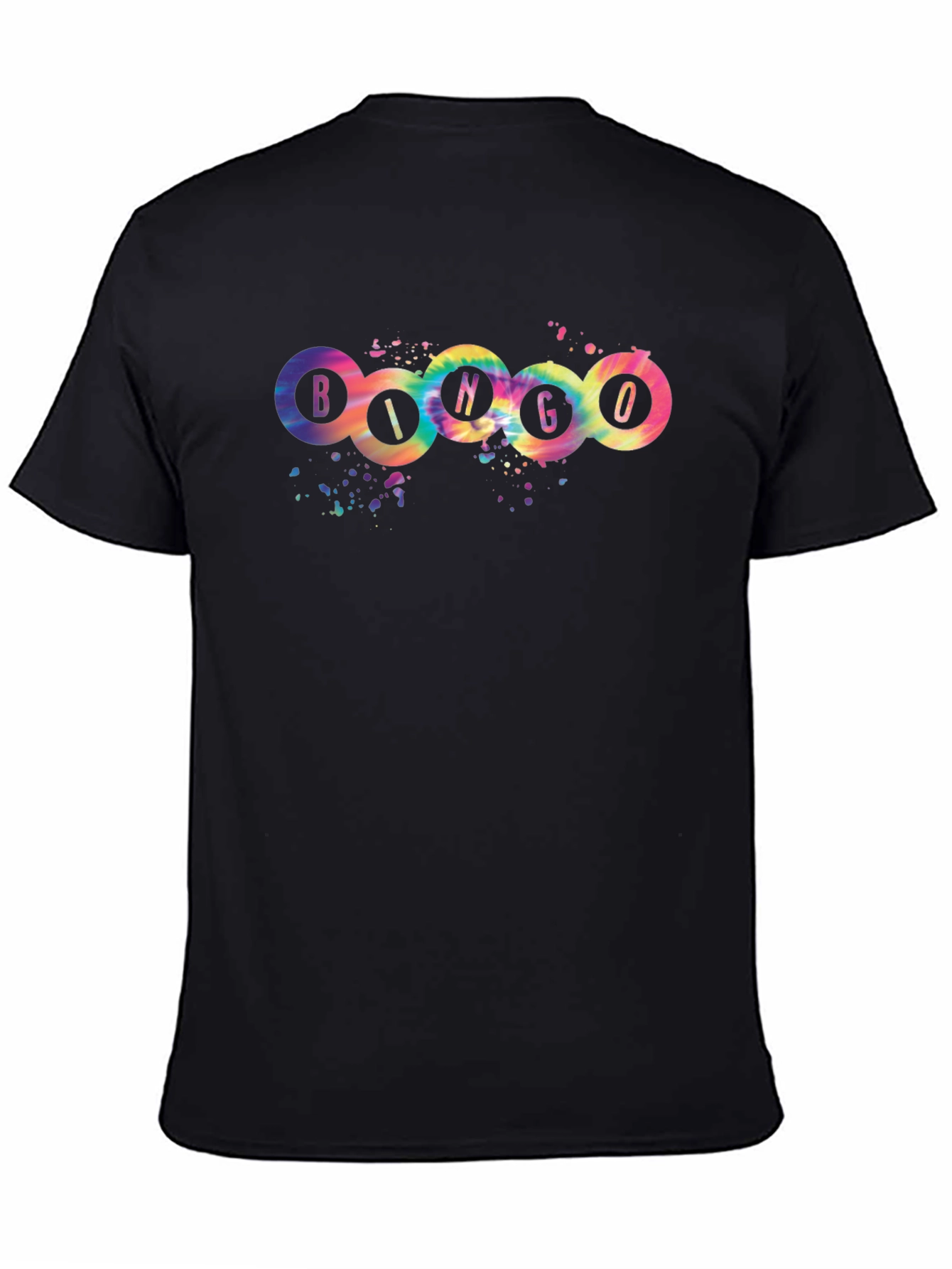 Bingo Tie-Dye Graphic T-Shirt - Round Design