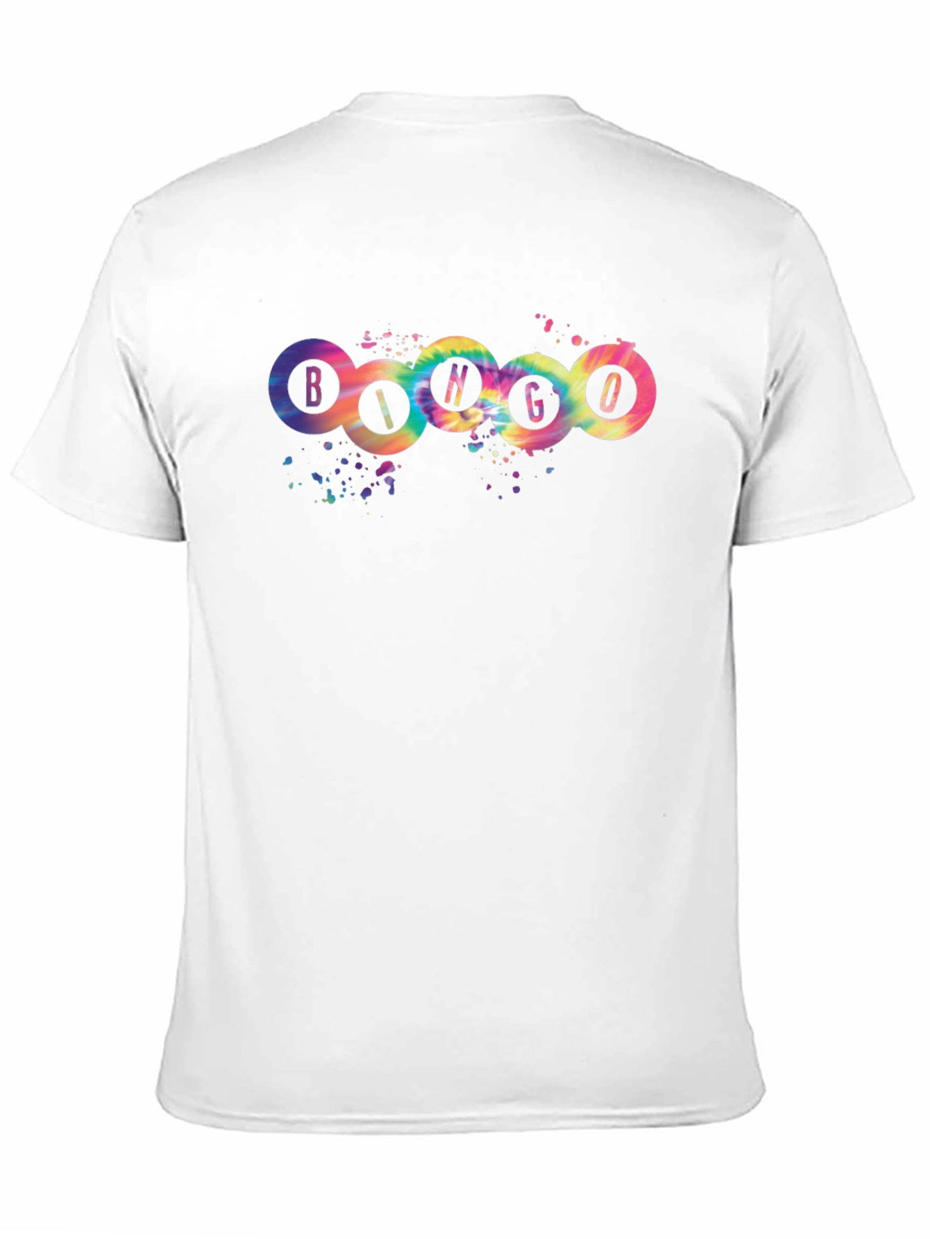 Bingo Tie-Dye Graphic T-Shirt - Round Design