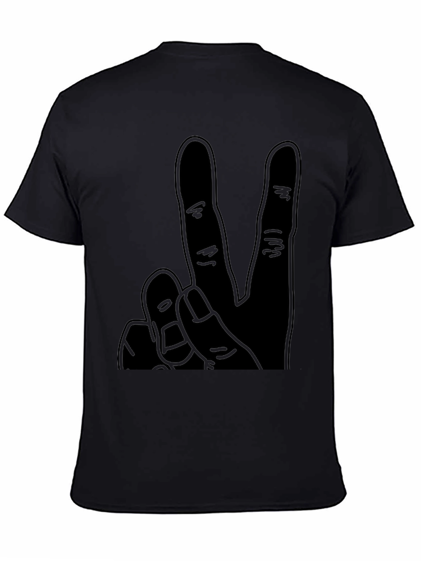 Black Peace Sign T-Shirt: Classic Comfort