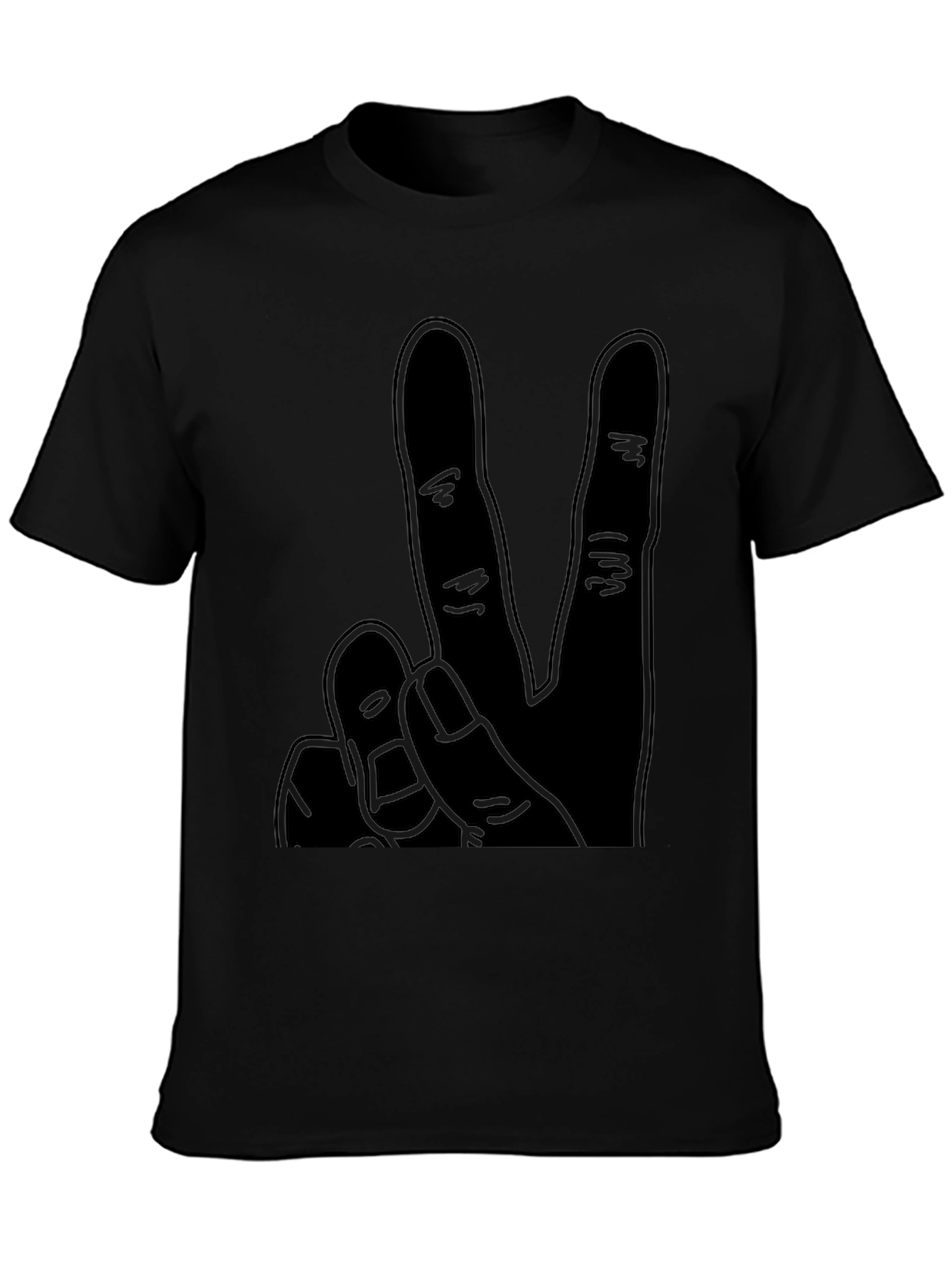 Black Peace Sign T-Shirt: Classic Comfort